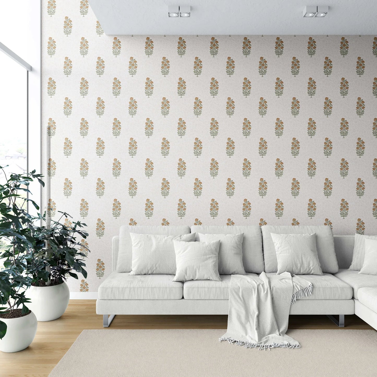Gulbahar Wallpaper - Marigold Glow