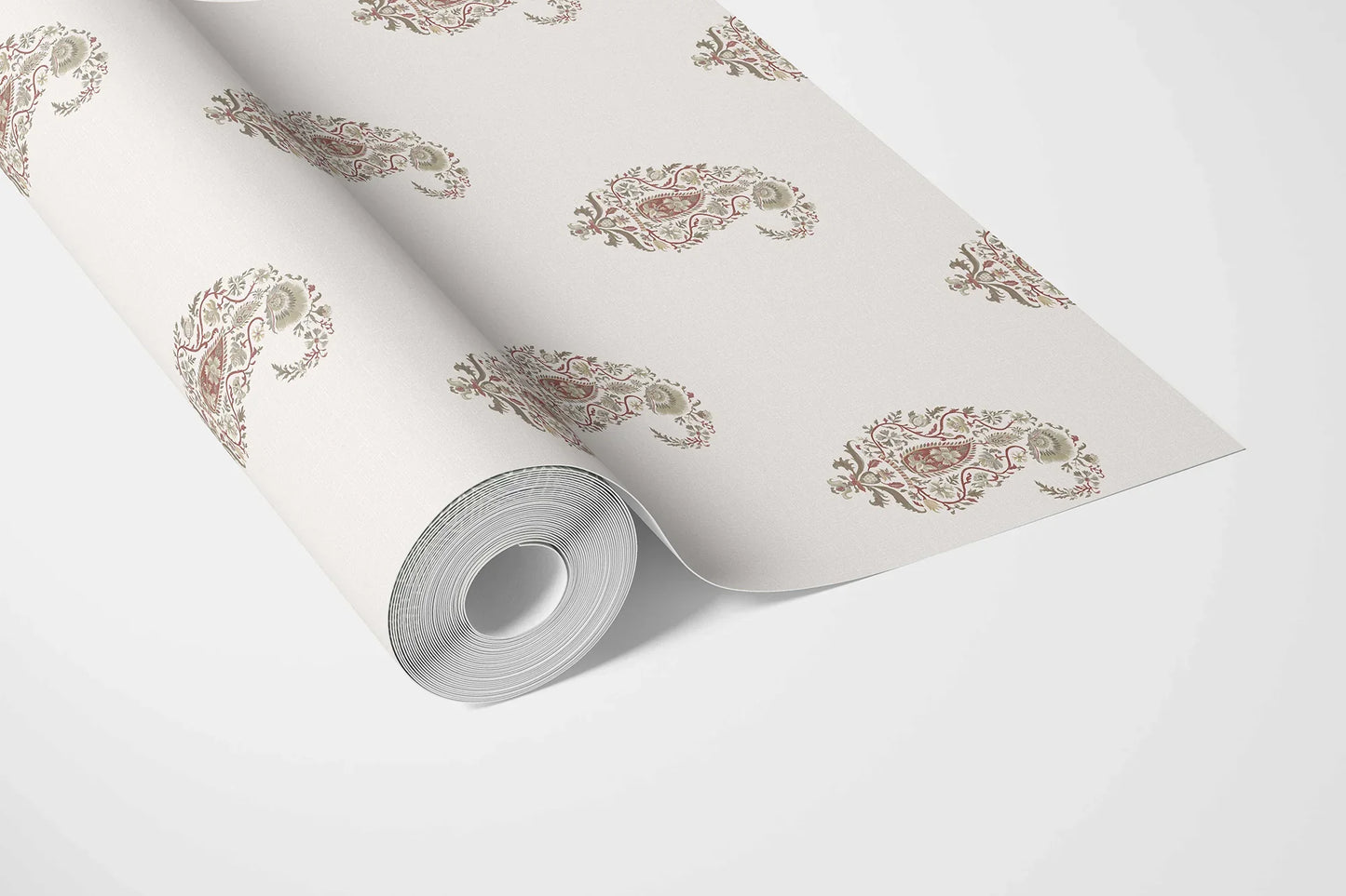 Paisley Court Wallpaper - Antique Rouge