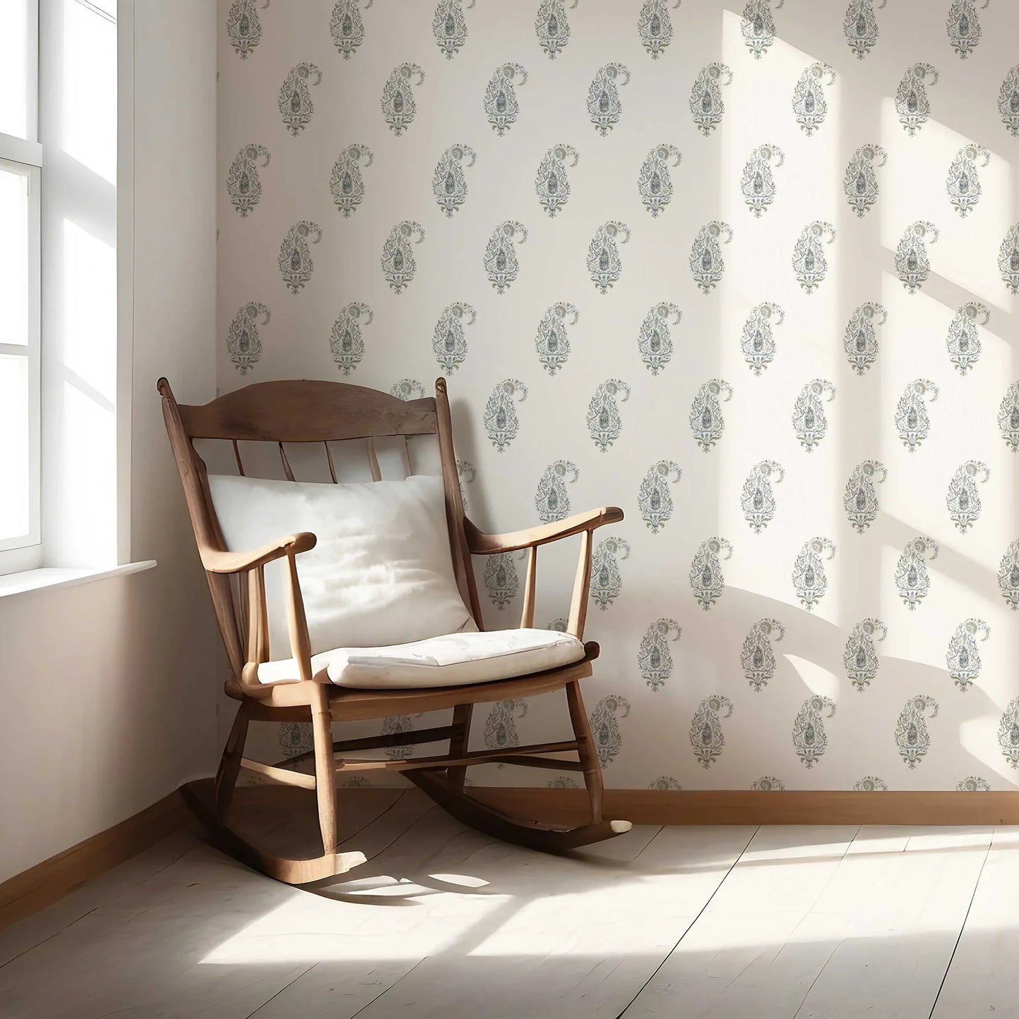 Paisley Court Wallpaper - Sapphire Mist