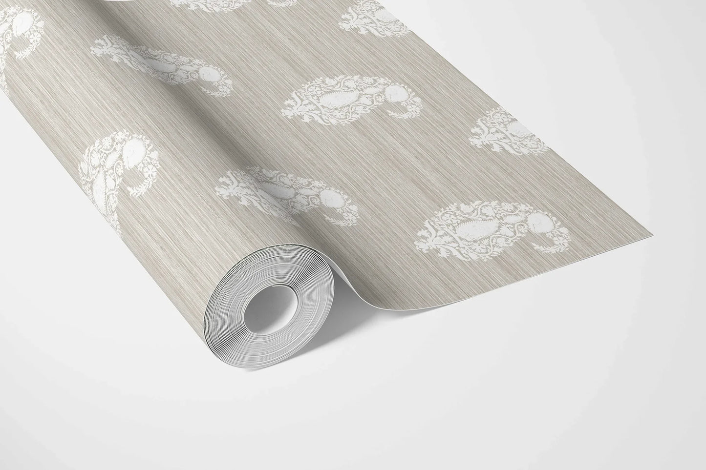 Paisley Court Wallpaper - Linen Etching