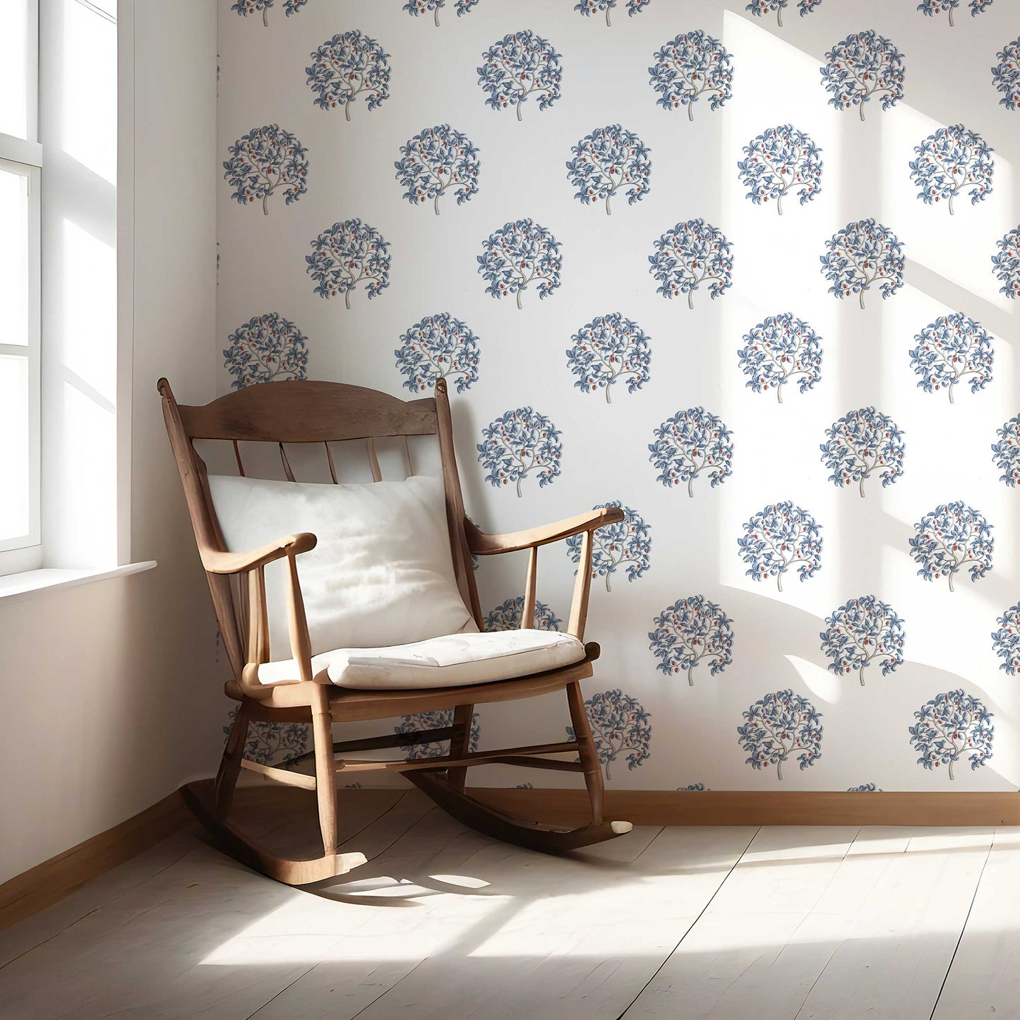 Anarbagh Wallpaper - Indigo Orchard