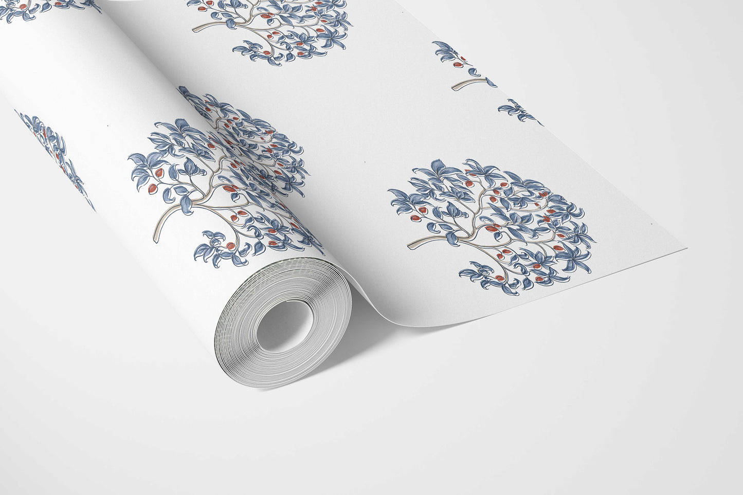 Anarbagh Wallpaper - Indigo Orchard