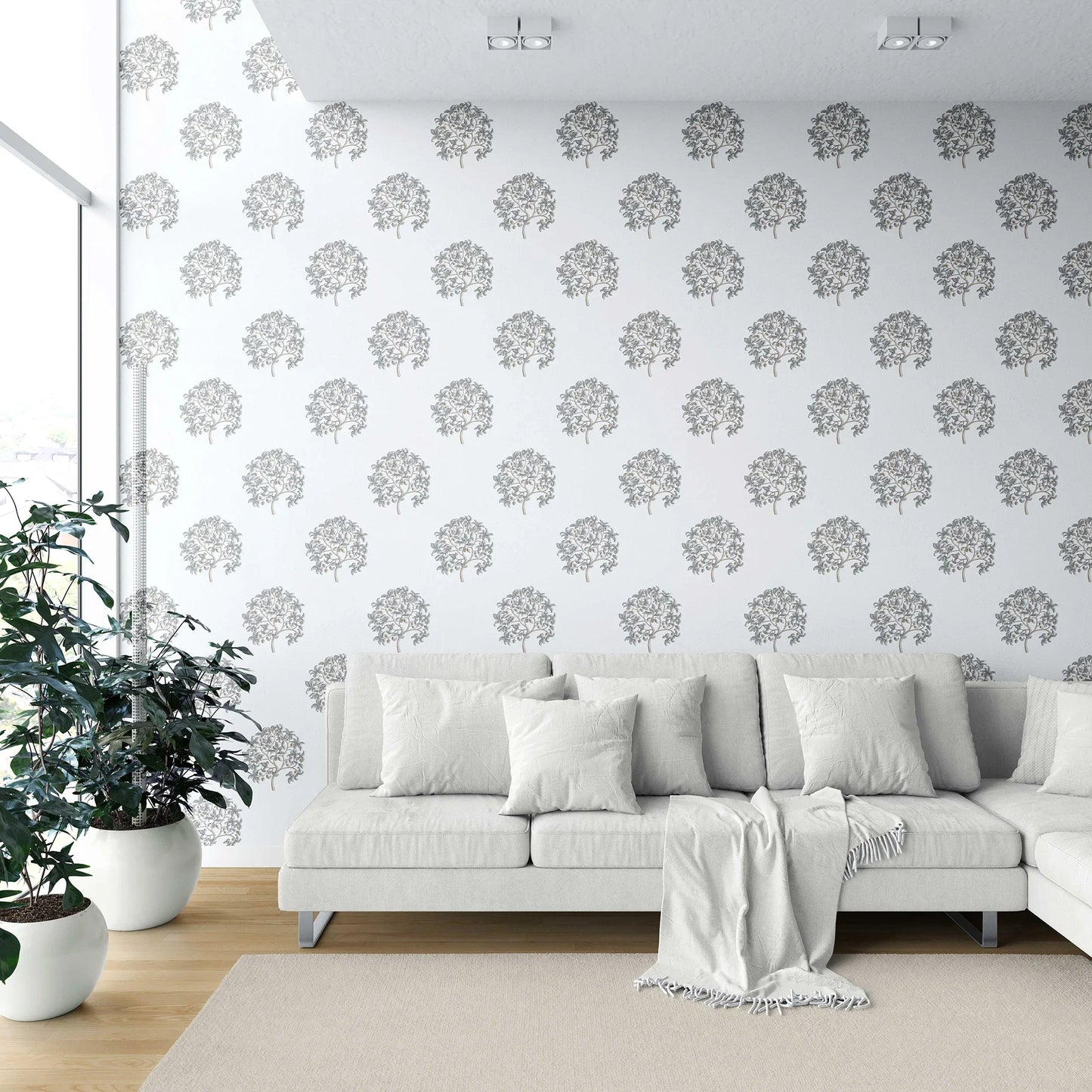 Anarbagh Wallpaper - Charcoal Bloom