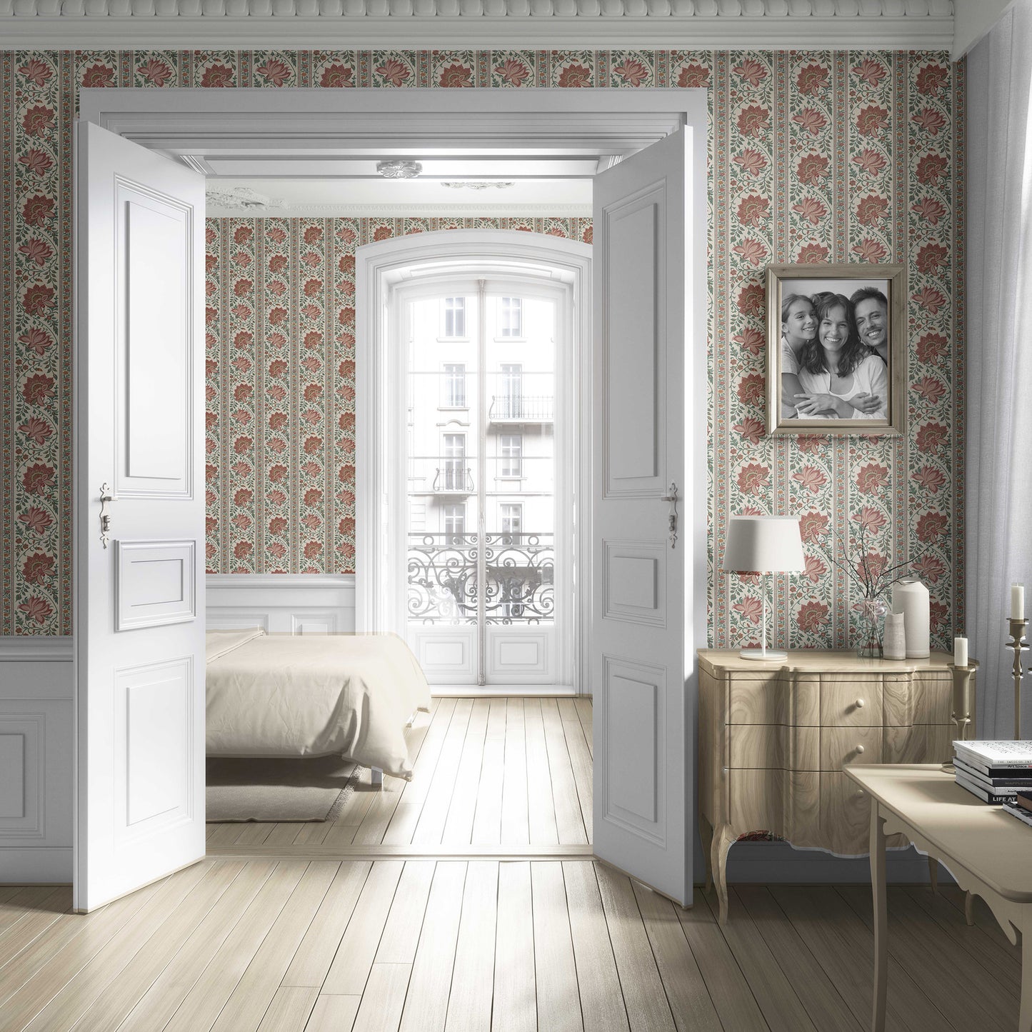 Kusum Vilas Wallpaper - Terracotta Bloom