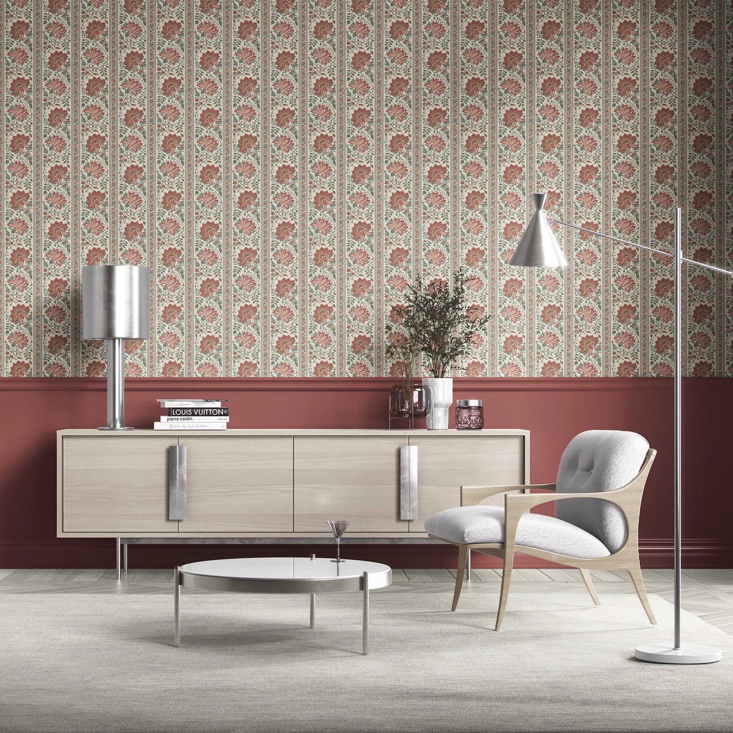 Kusum Vilas Wallpaper - Terracotta Bloom