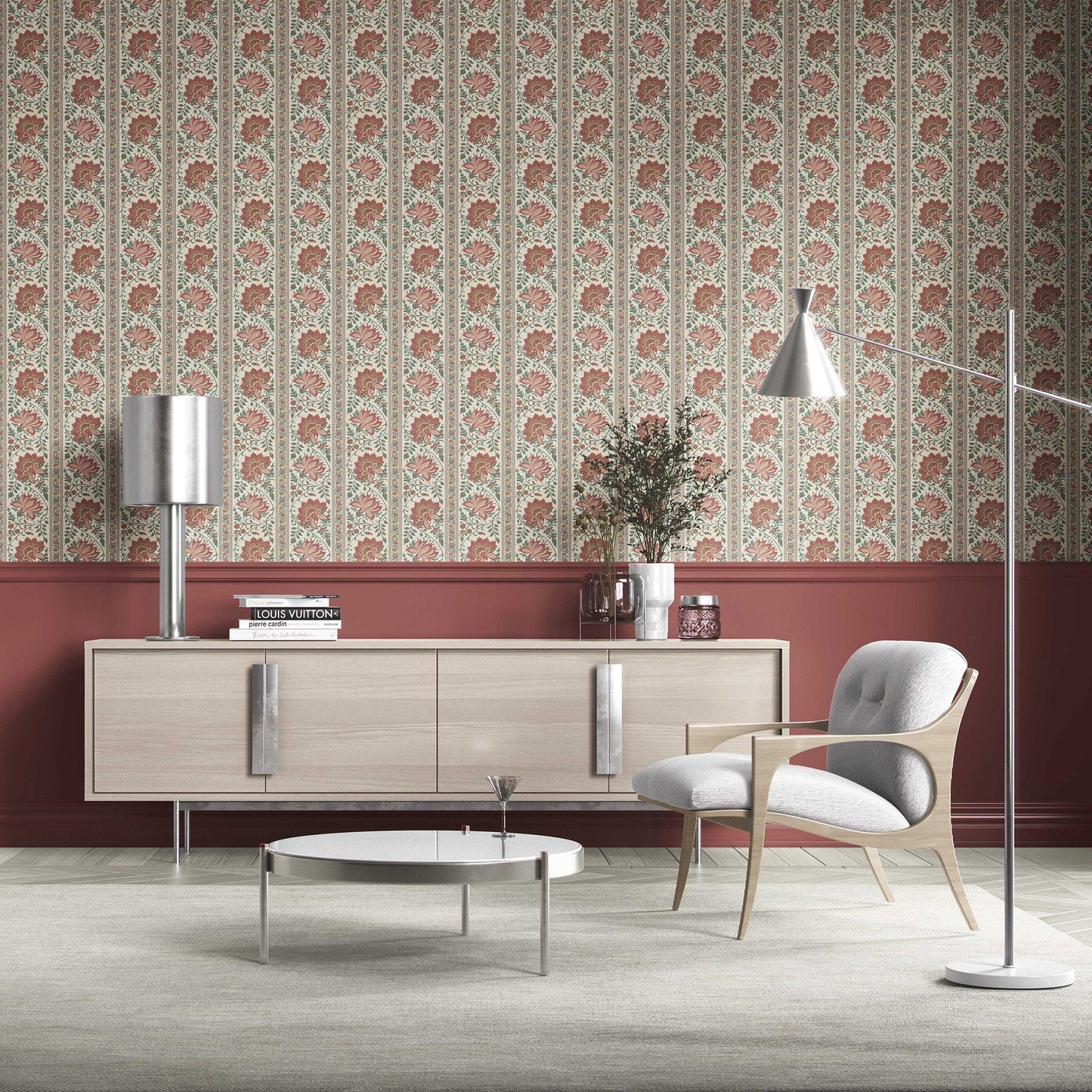 Kusum Vilas Wallpaper - Terracotta Bloom