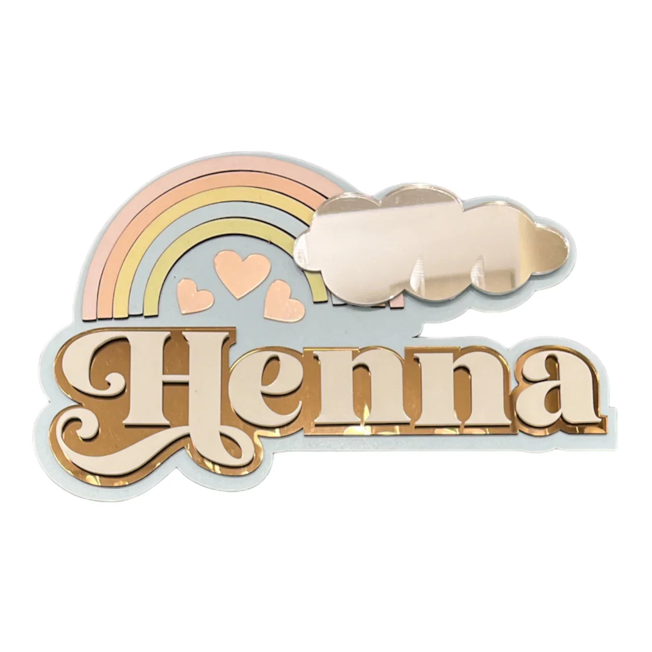 3 Layer Name Plaque - Colourful Corner