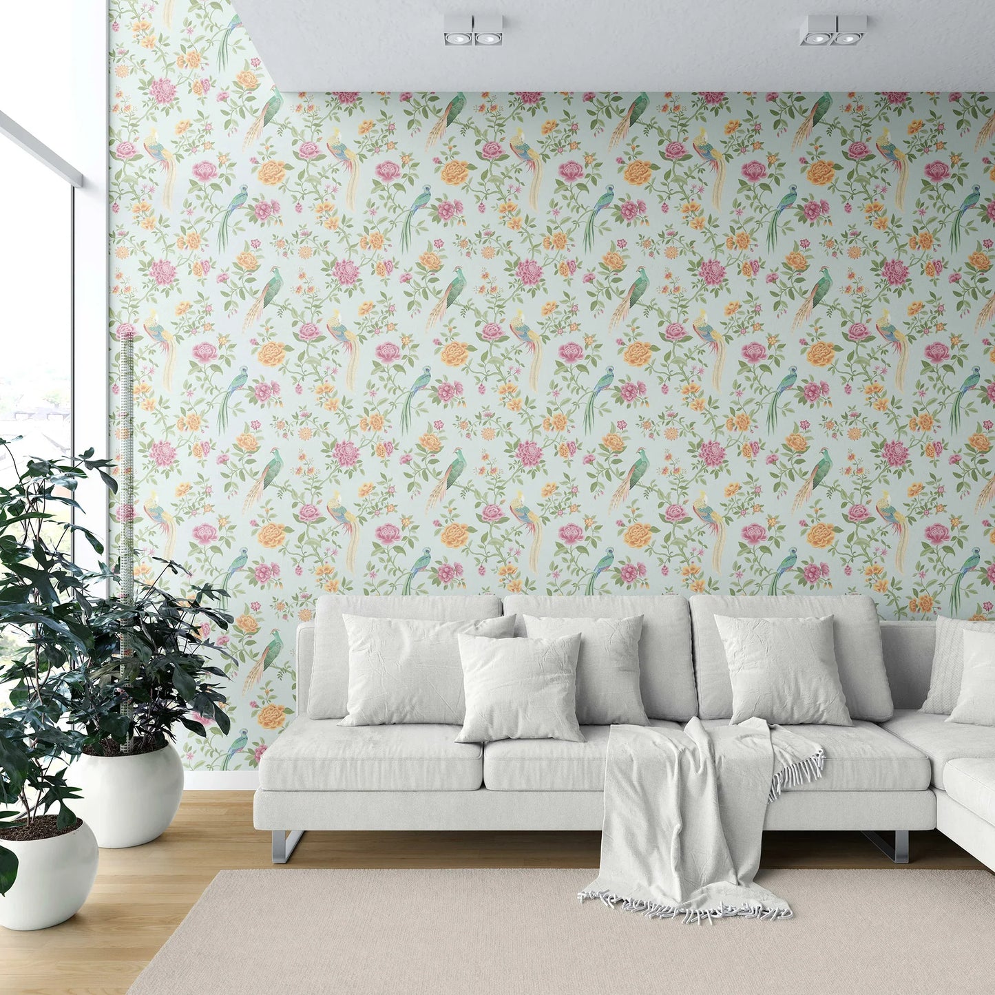Mayur Baag Wallpaper - Mist Blue