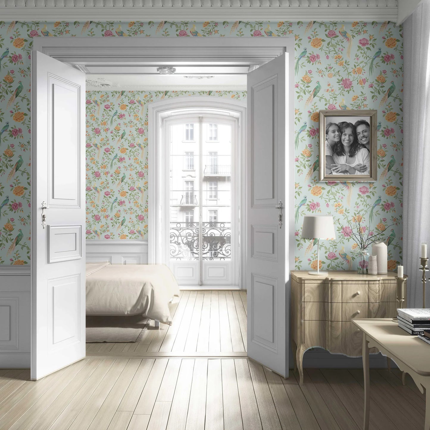 Mayur Baag Wallpaper - Mist Blue