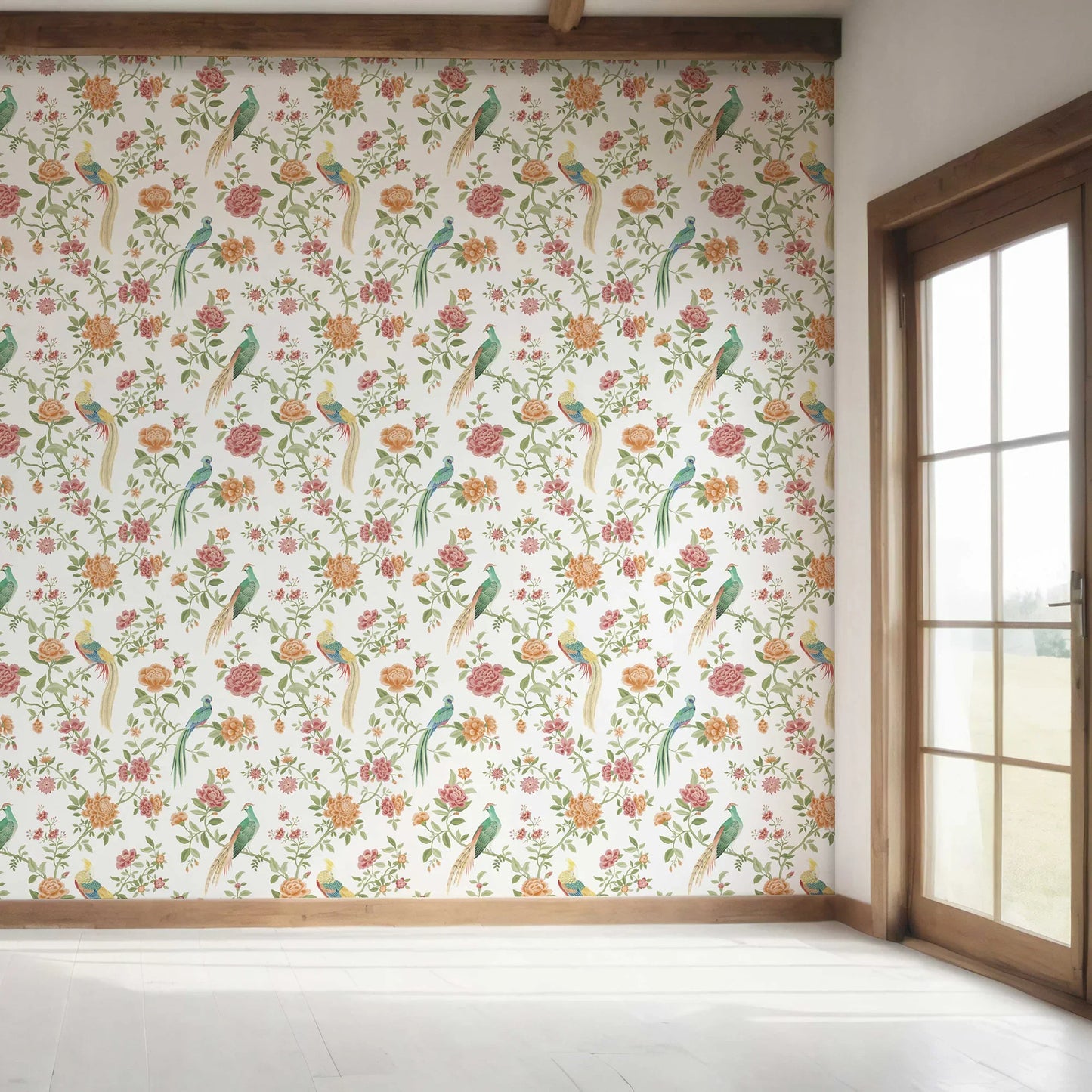 Mayur Baag Wallpaper - Coral Bloom
