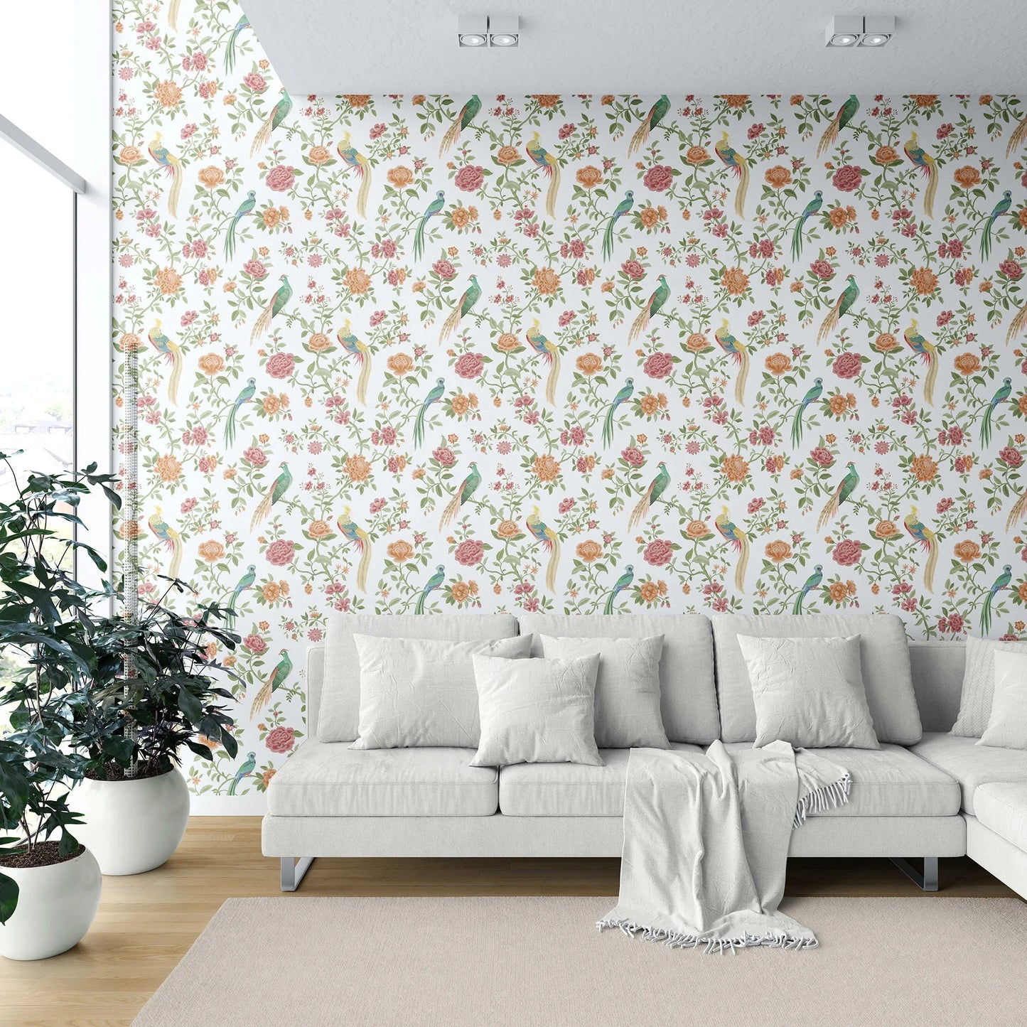 Mayur Baag Wallpaper - Coral Bloom
