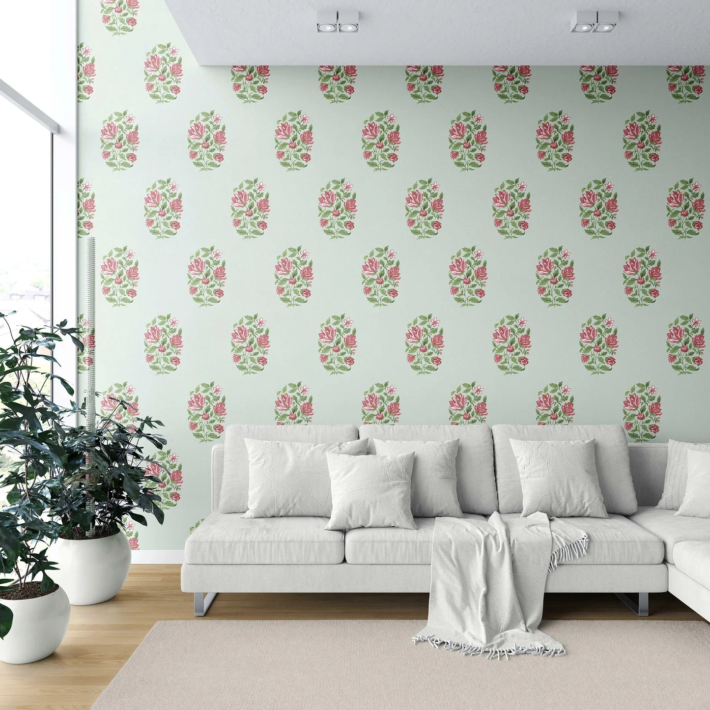 Phoolmandal Wallpaper - Mint Whisper