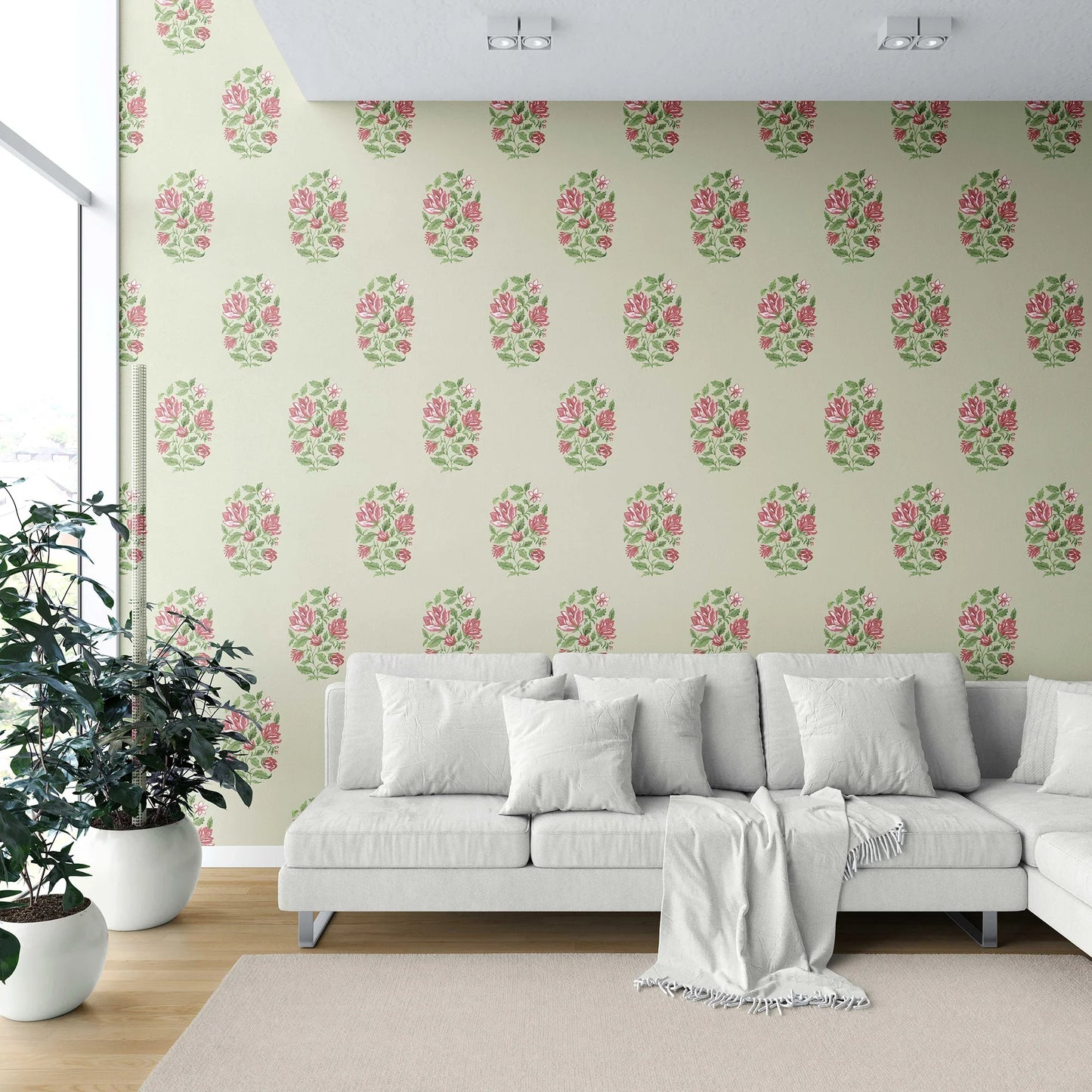 Phoolmandal Wallpaper - Sage Glow