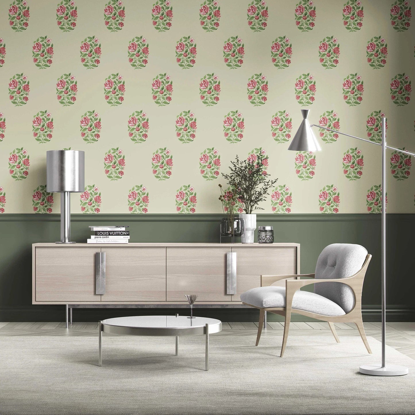 Phoolmandal Wallpaper - Sage Glow