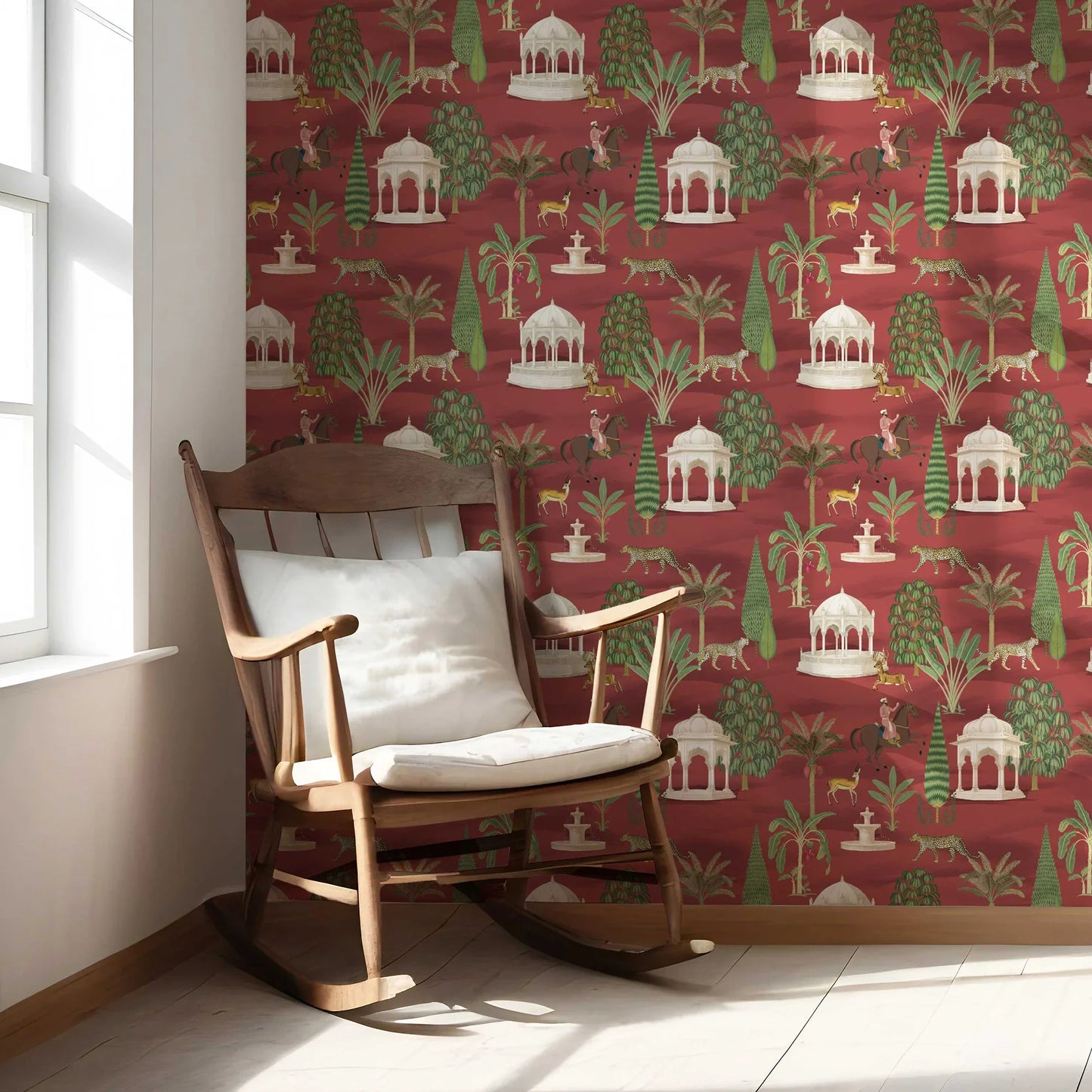 Shikargah Wallpaper - Royal Maroon