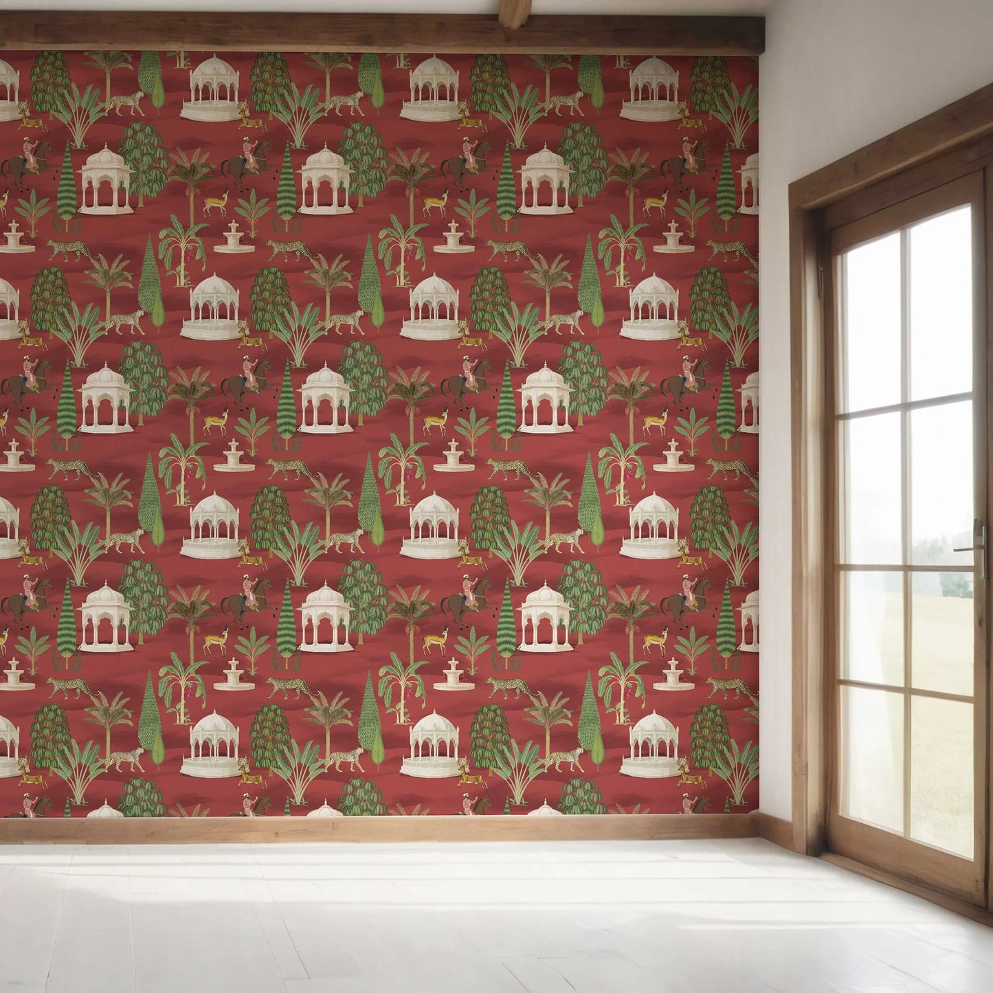 Shikargah Wallpaper - Royal Maroon