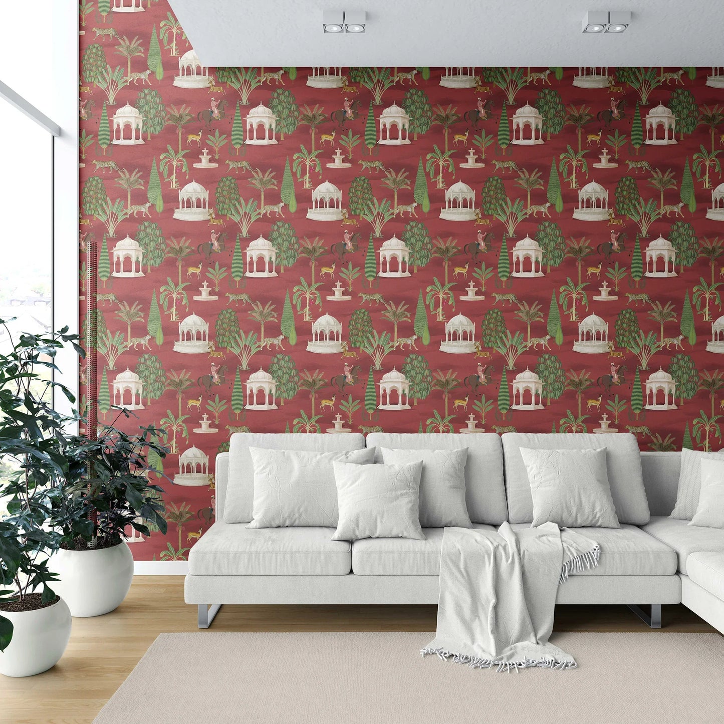 Shikargah Wallpaper - Royal Maroon