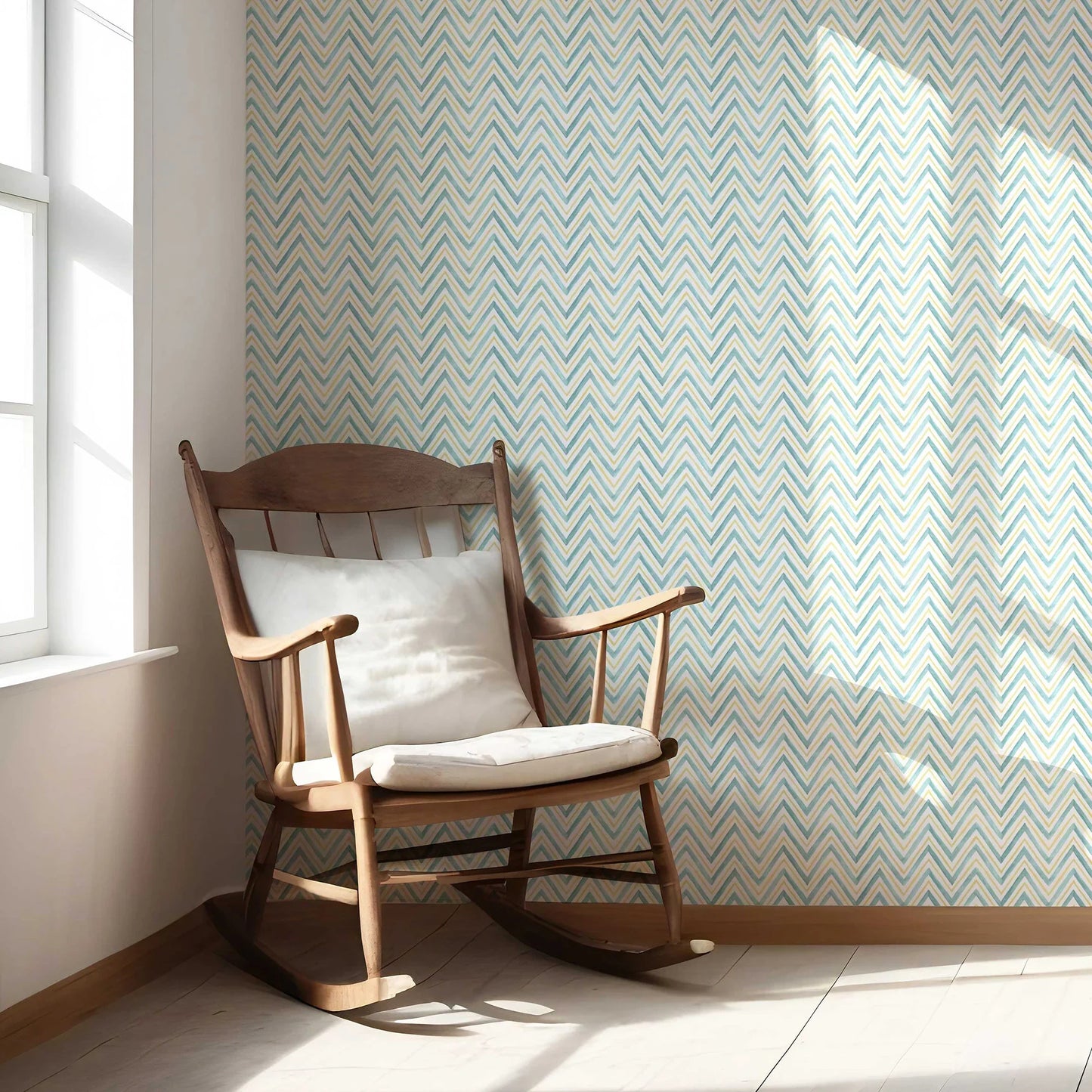 Mehraab Wallpaper - Teal Courtyard