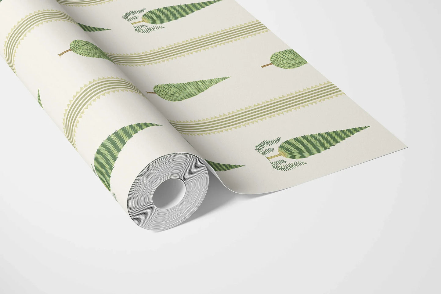 Deodar Wallpaper - Olive Border