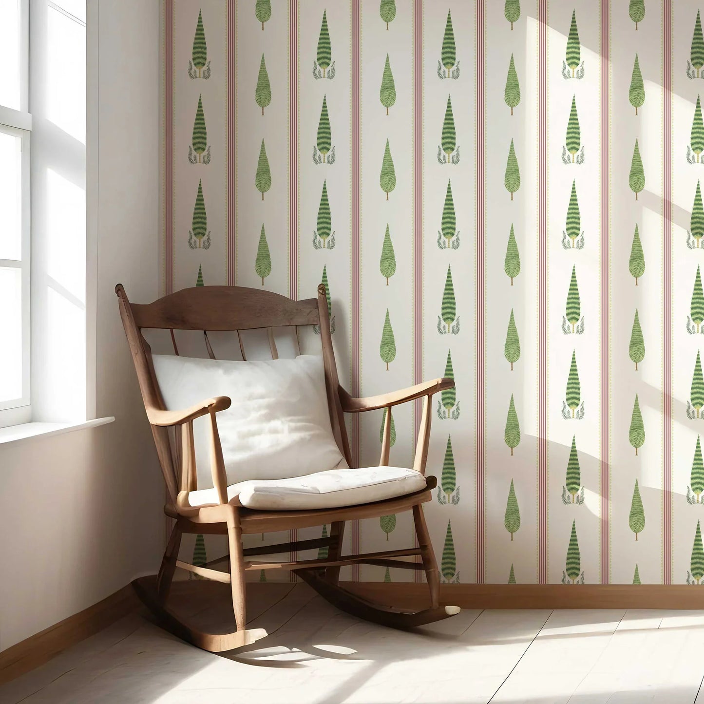 Deodar Wallpaper - Maroon Border