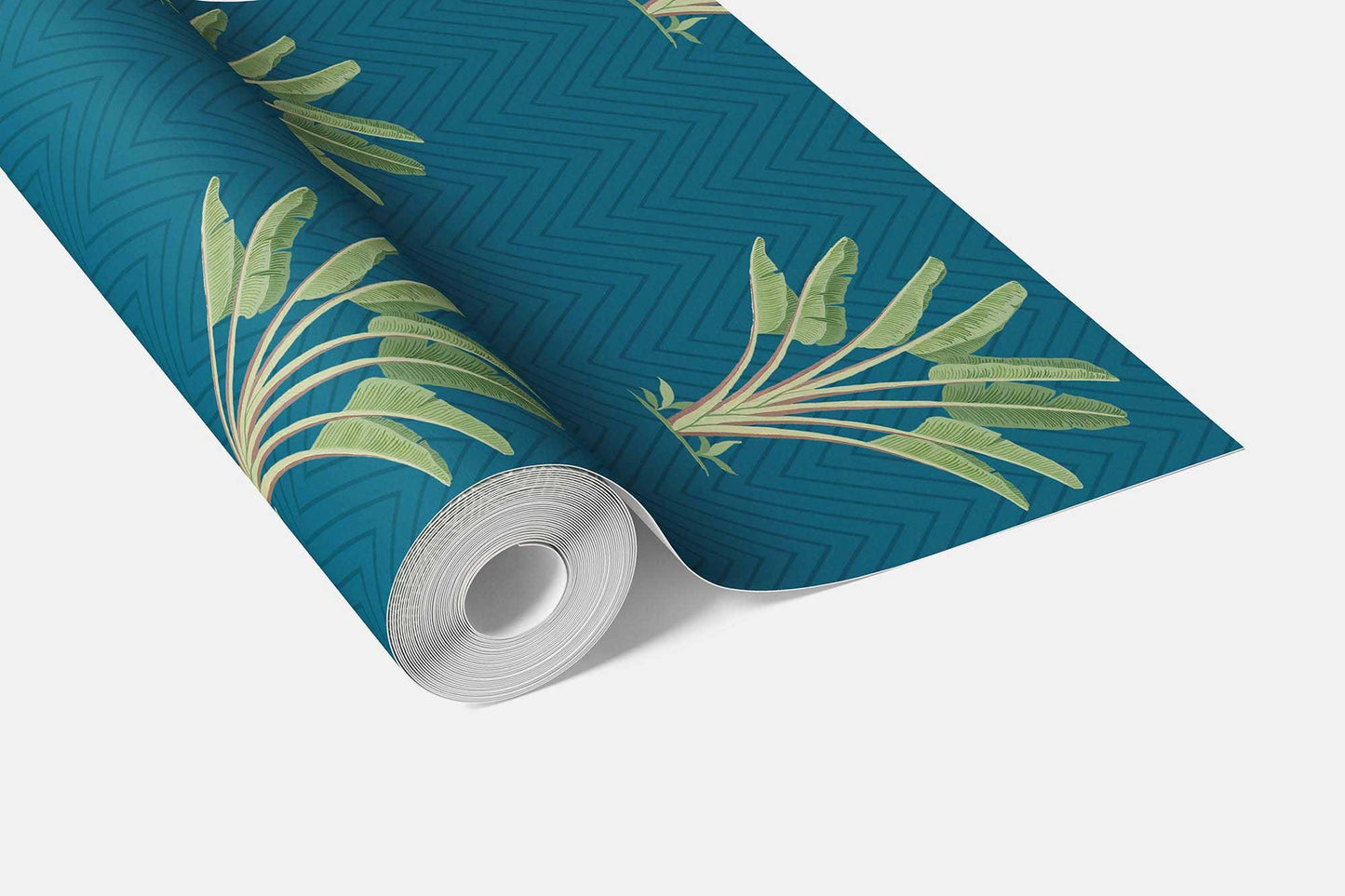 Taalpatra Wallpaper - Peacock Teal