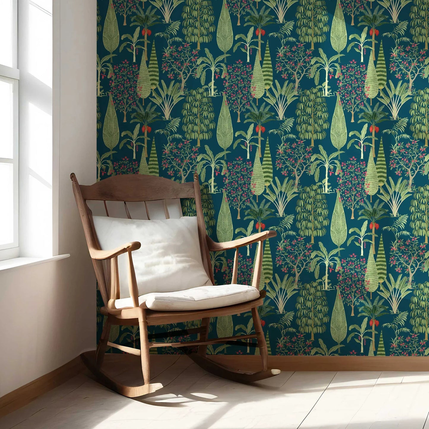 Vrindavan Wallpaper - Peacock Grove