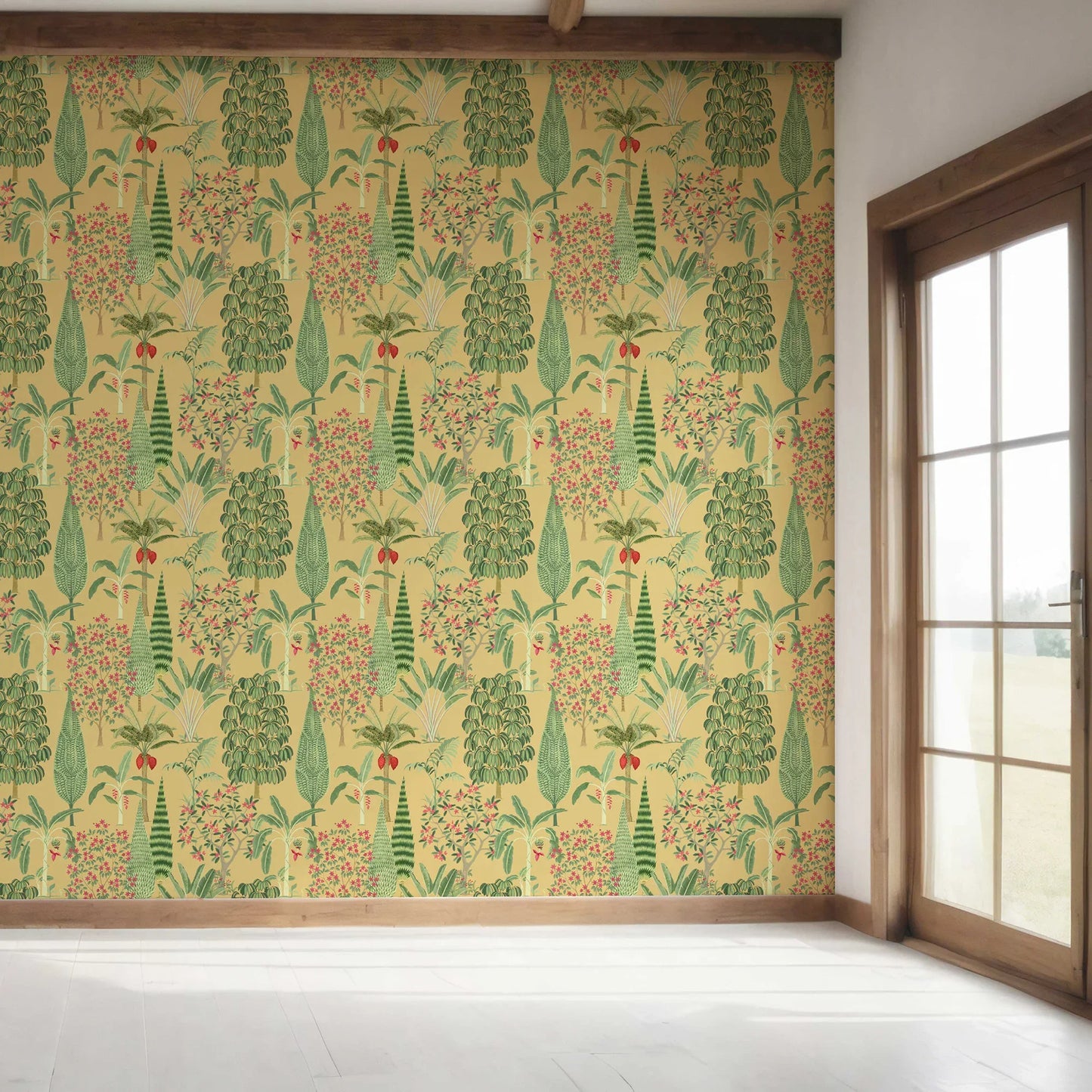 Vrindavan Wallpaper - Golden Canopy