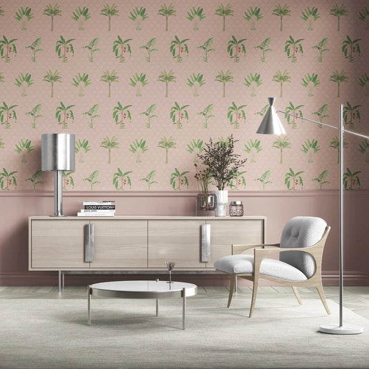 Vatika Wallpaper - Blush Courtyard