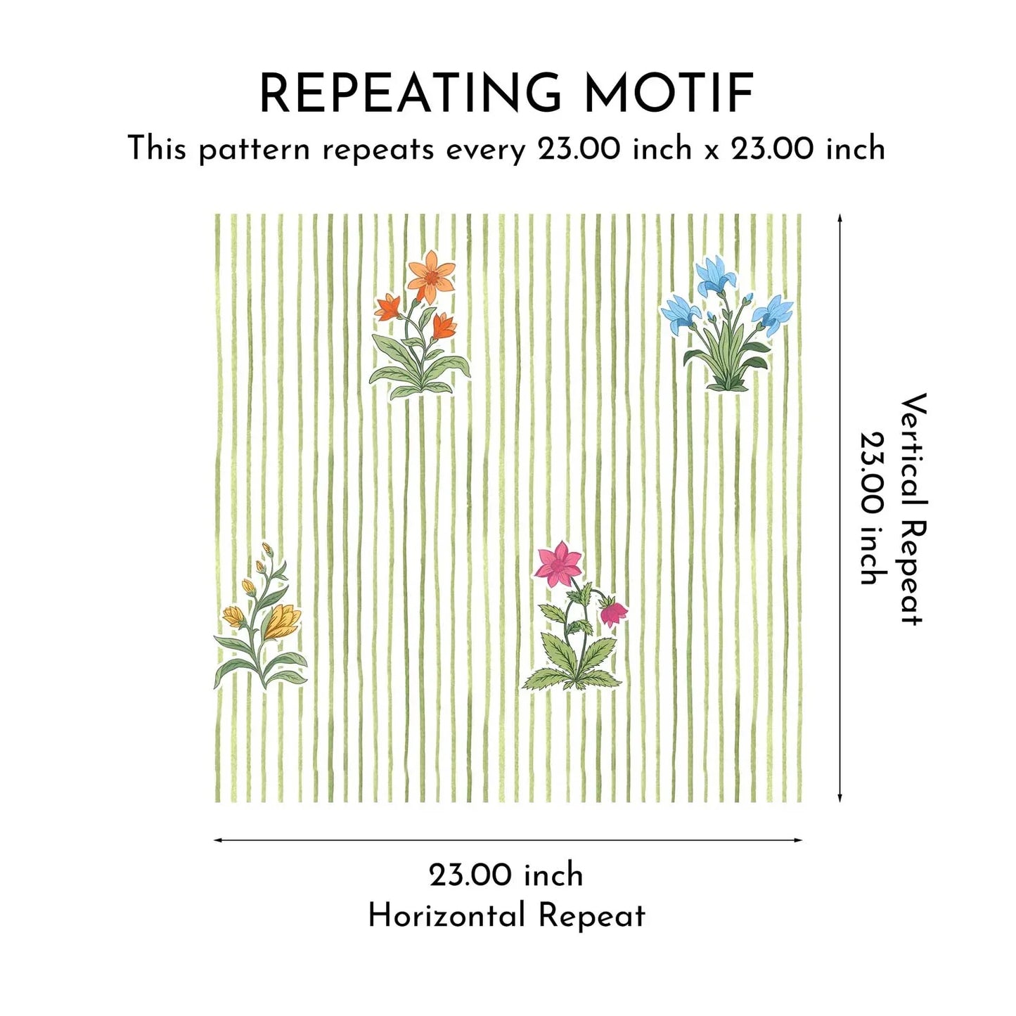 Phoolrekha Wallpaper - Meadow Stripe