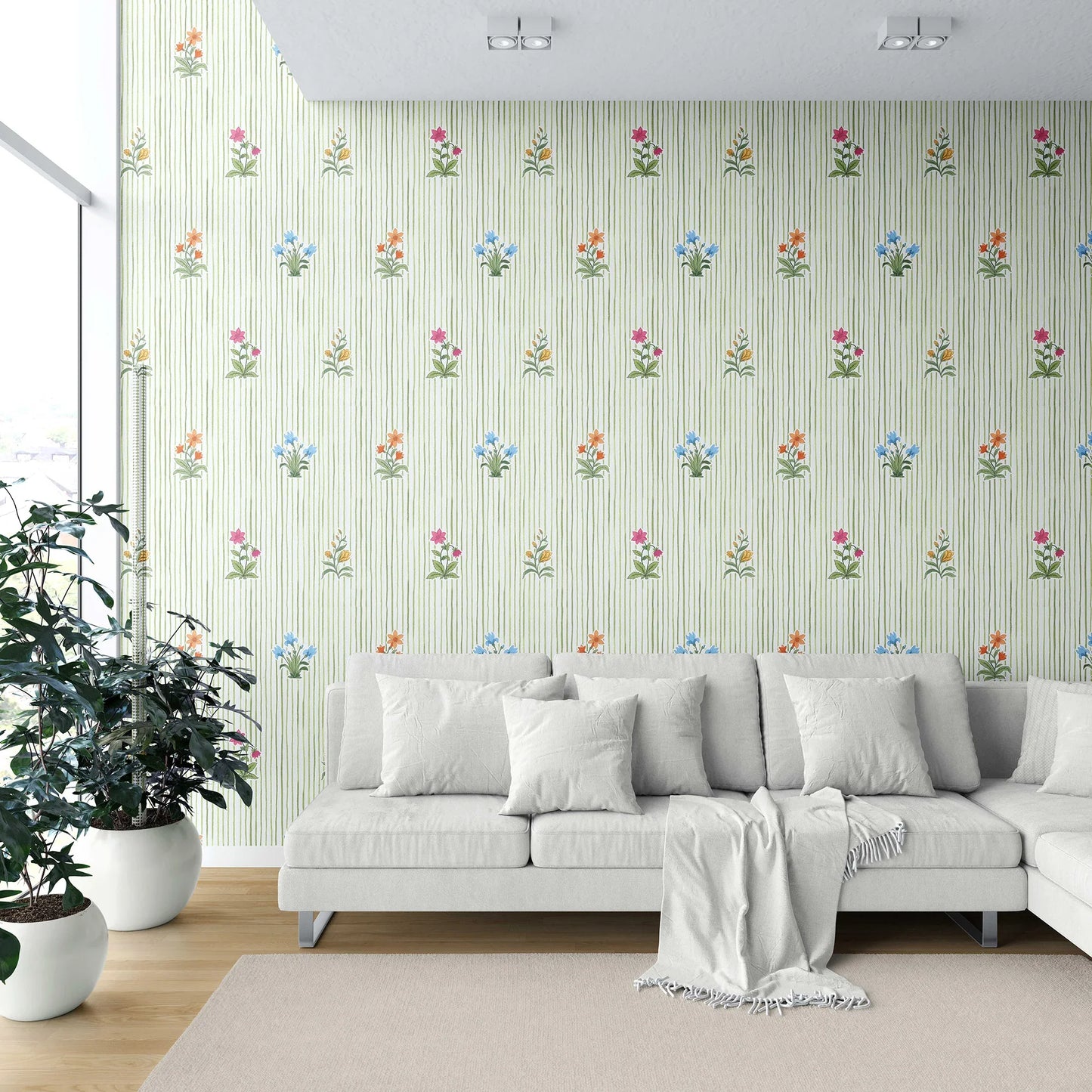 Phoolrekha Wallpaper - Meadow Stripe