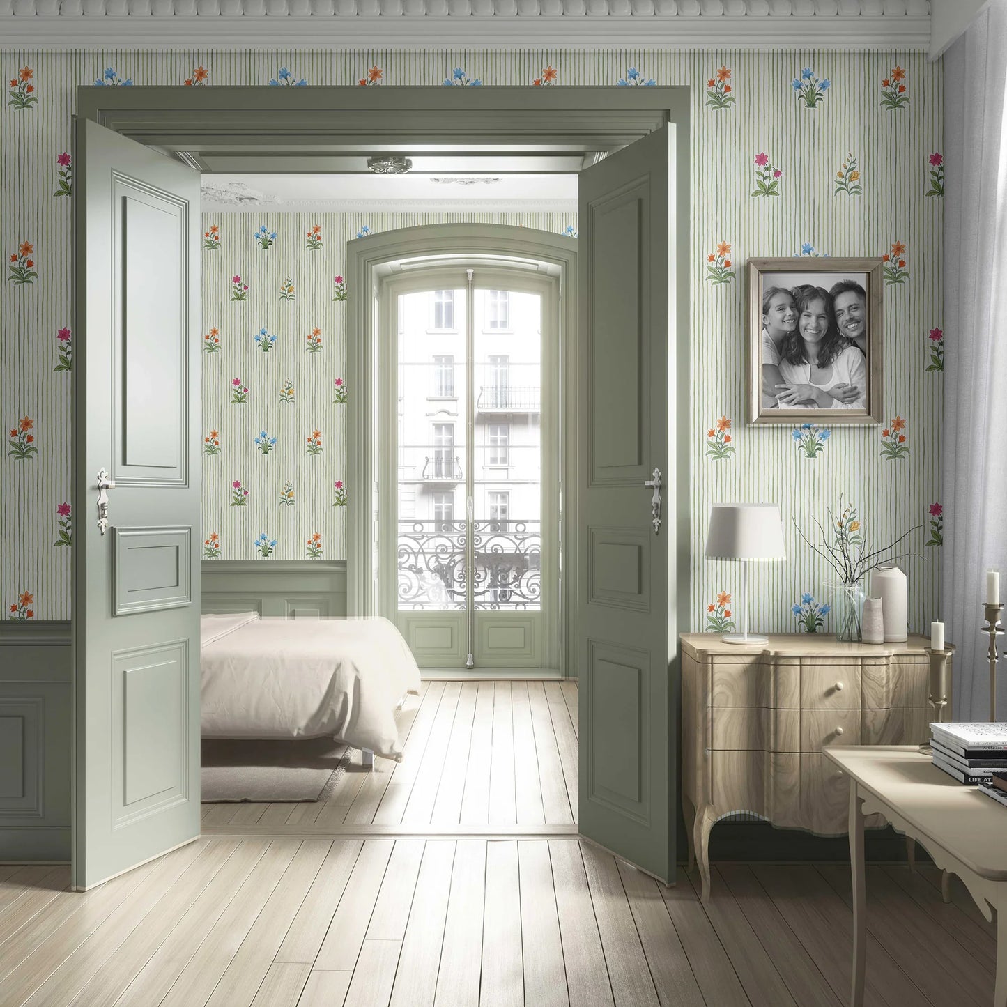 Phoolrekha Wallpaper - Meadow Stripe