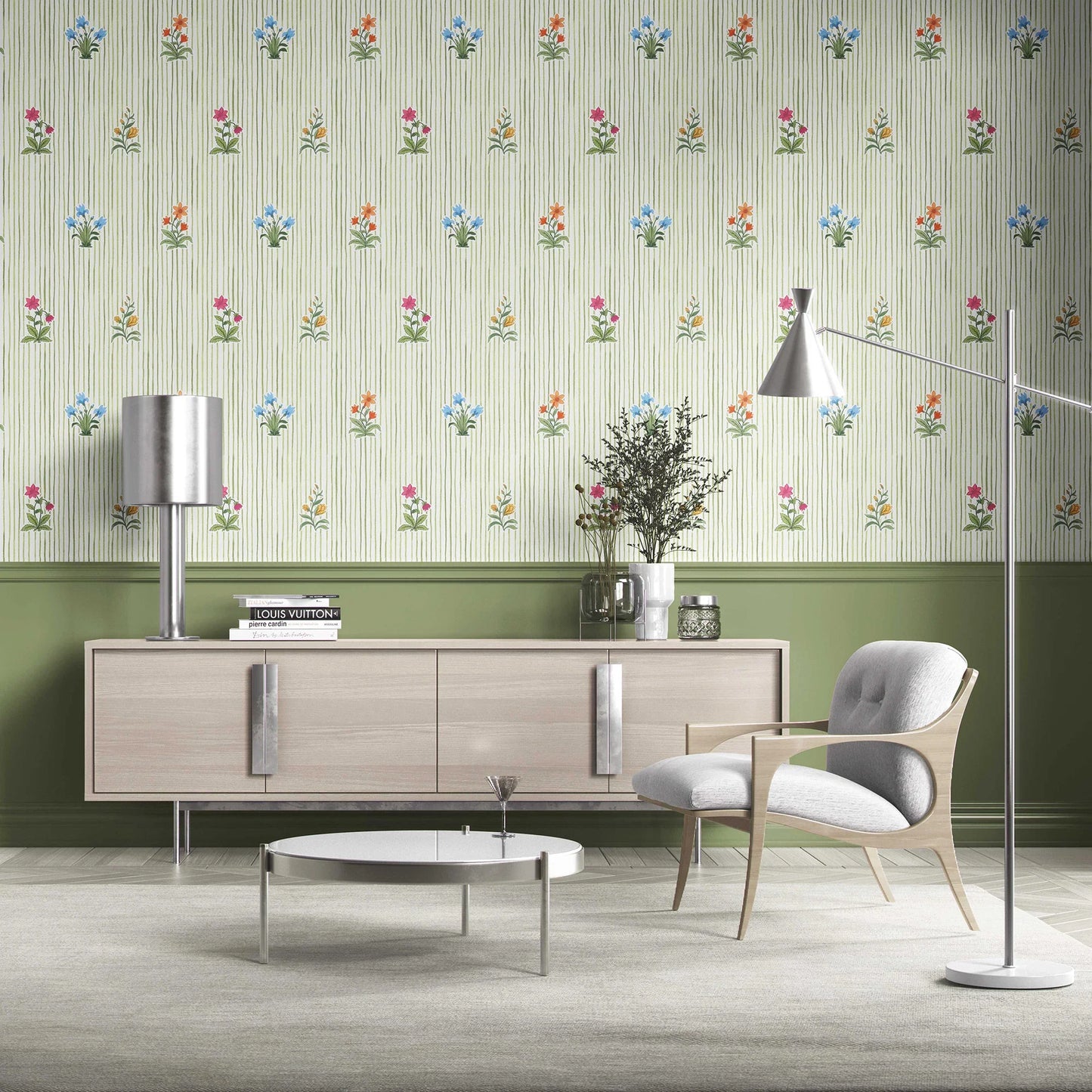 Phoolrekha Wallpaper - Meadow Stripe