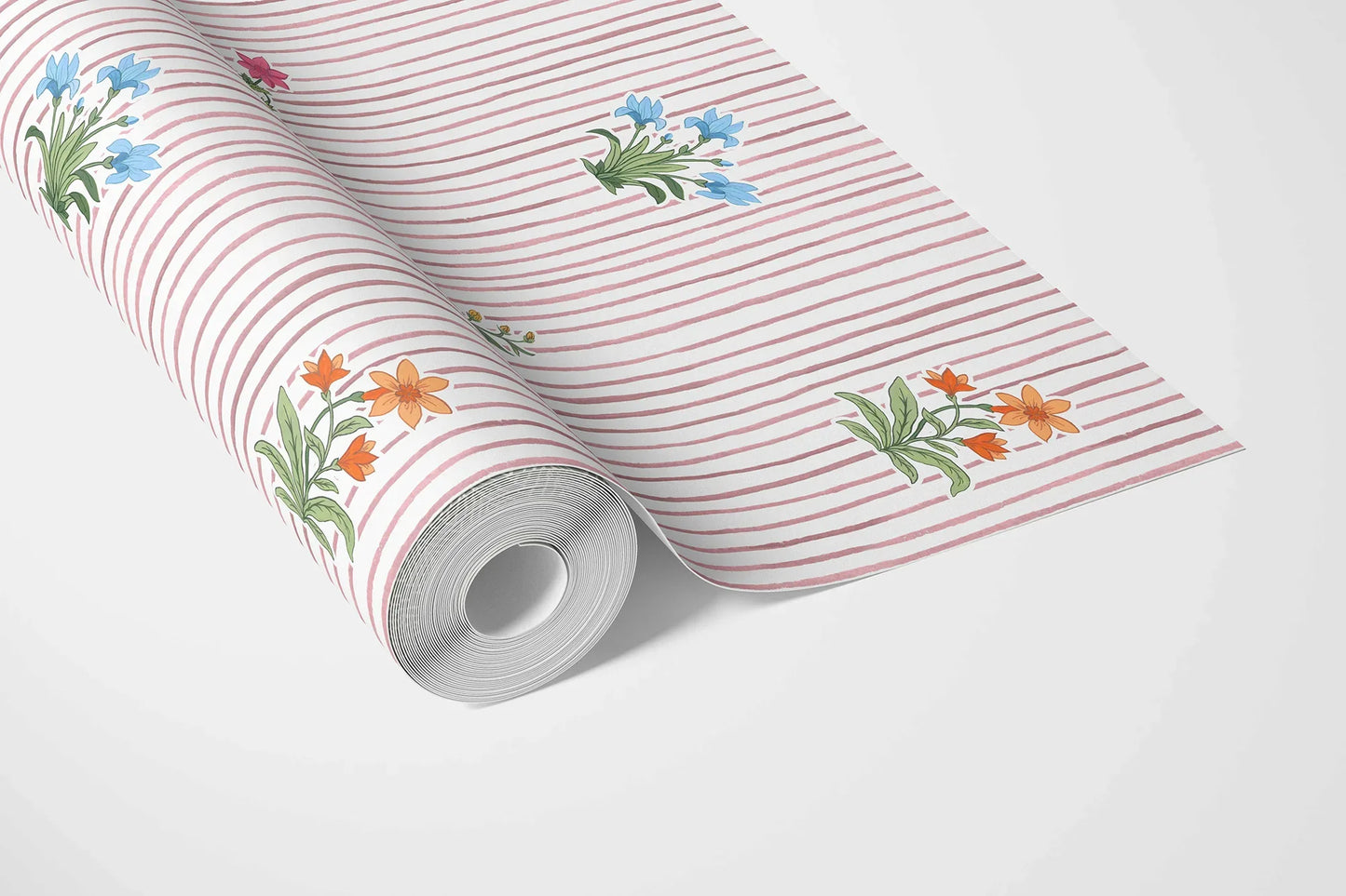 Phoolrekha Wallpaper - Rose Stripe