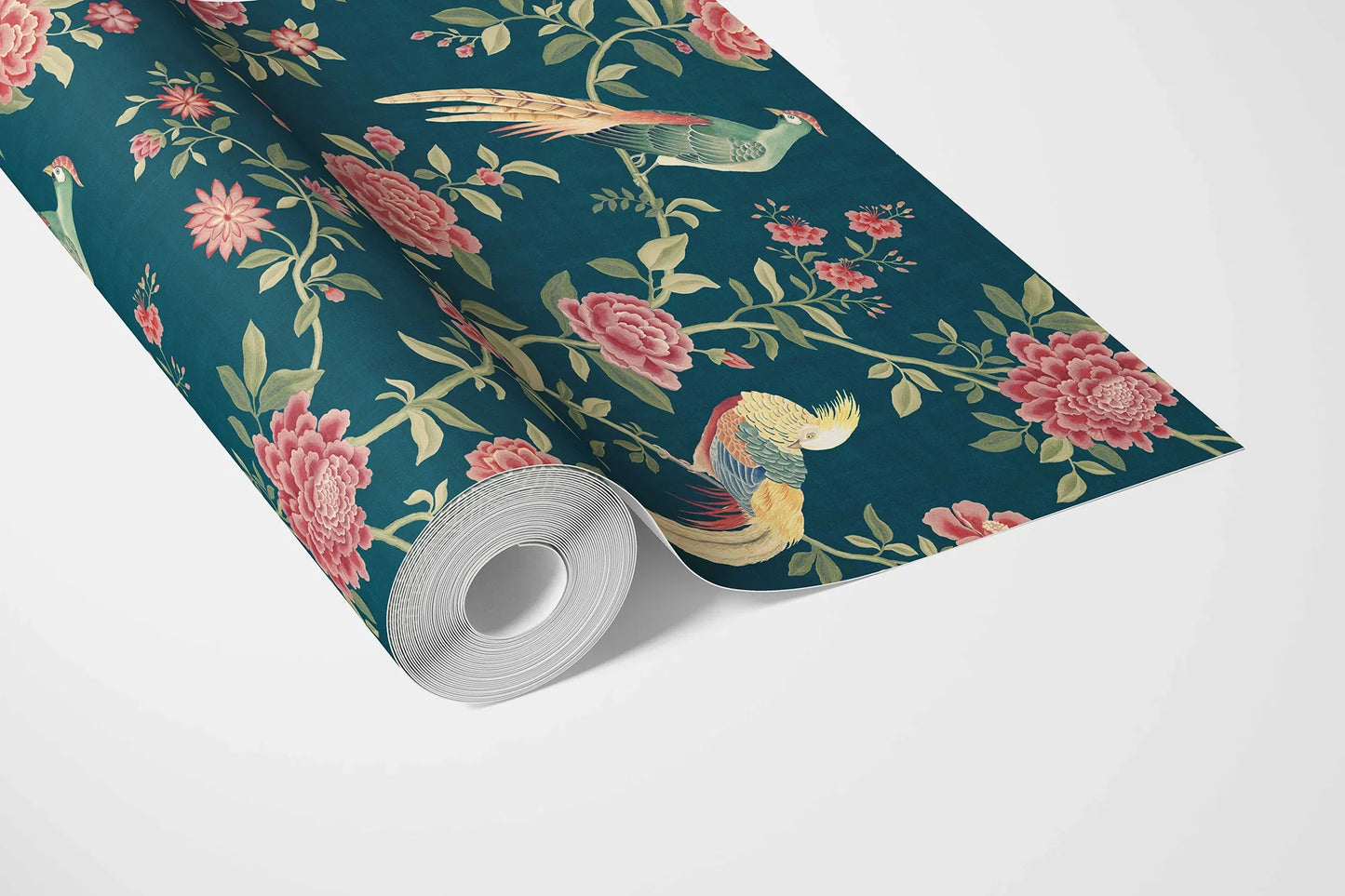 Mayur Baag Wallpaper - Teal Bloom