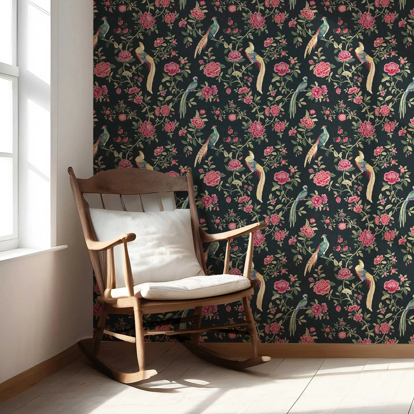 Mayur Baag Wallpaper - Charcoal Rose