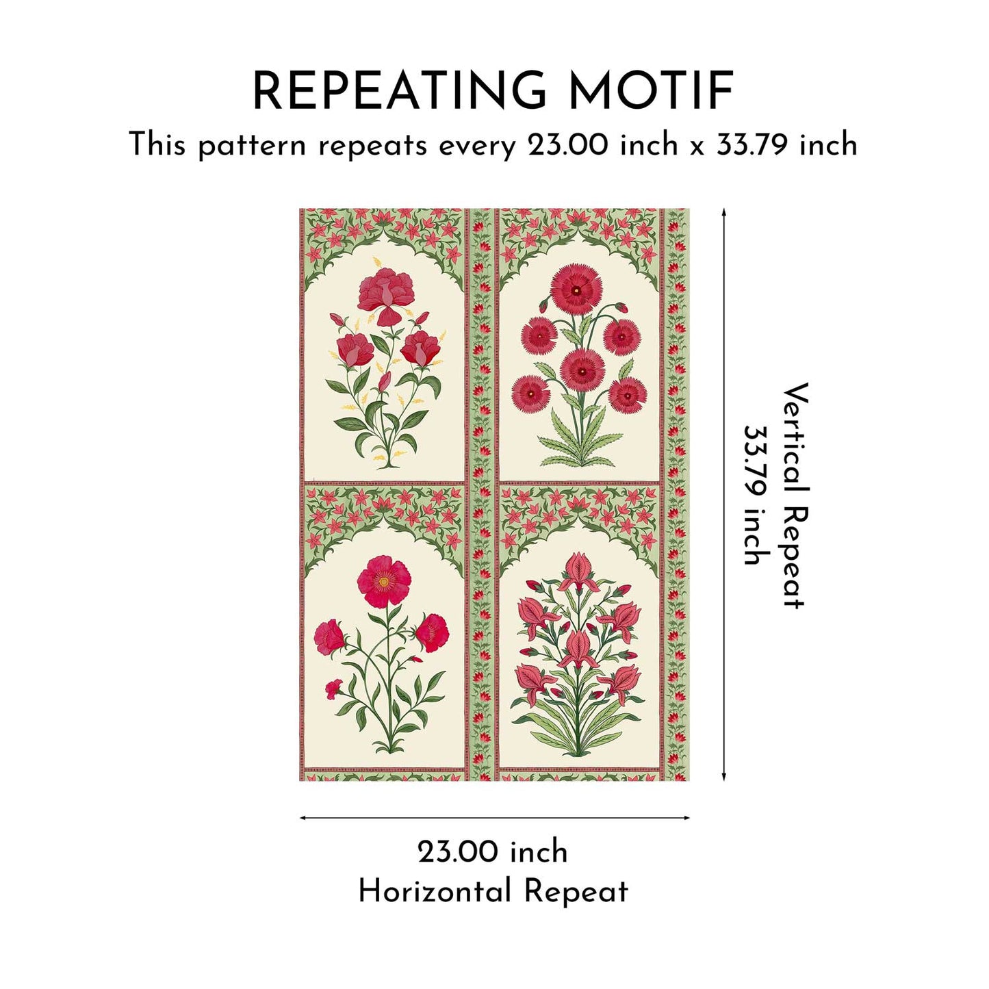 Gulzaar Mahal Wallpaper - Poppy Charm