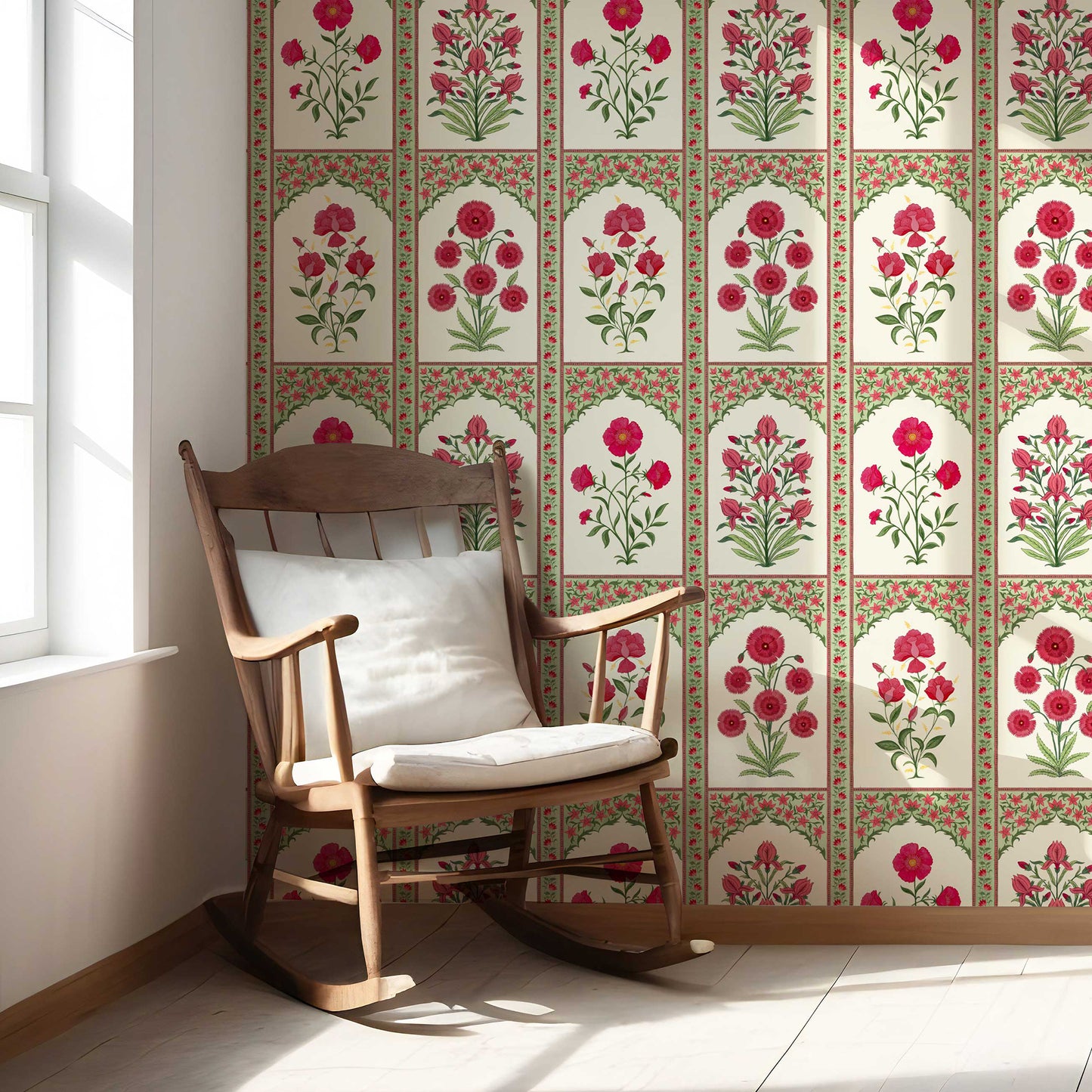 Gulzaar Mahal Wallpaper - Poppy Charm