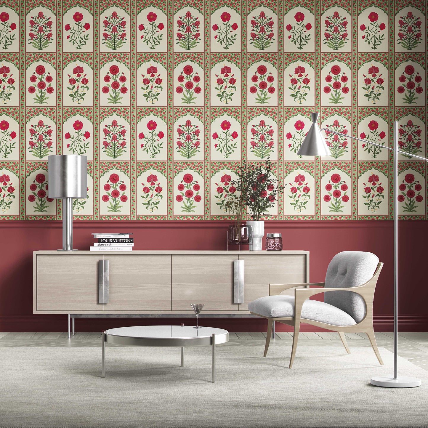 Gulzaar Mahal Wallpaper - Poppy Charm
