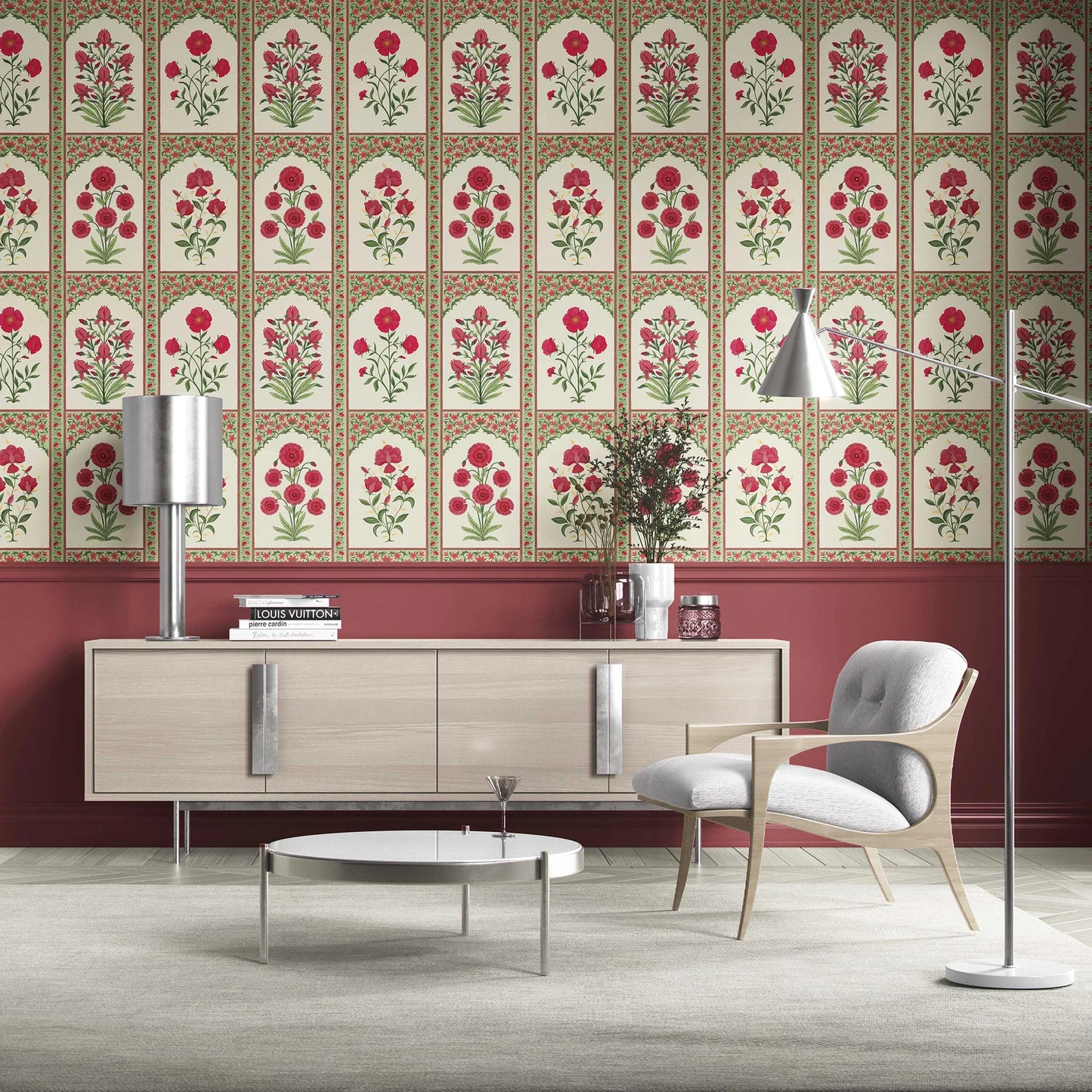 Gulzaar Mahal Wallpaper - Poppy Charm