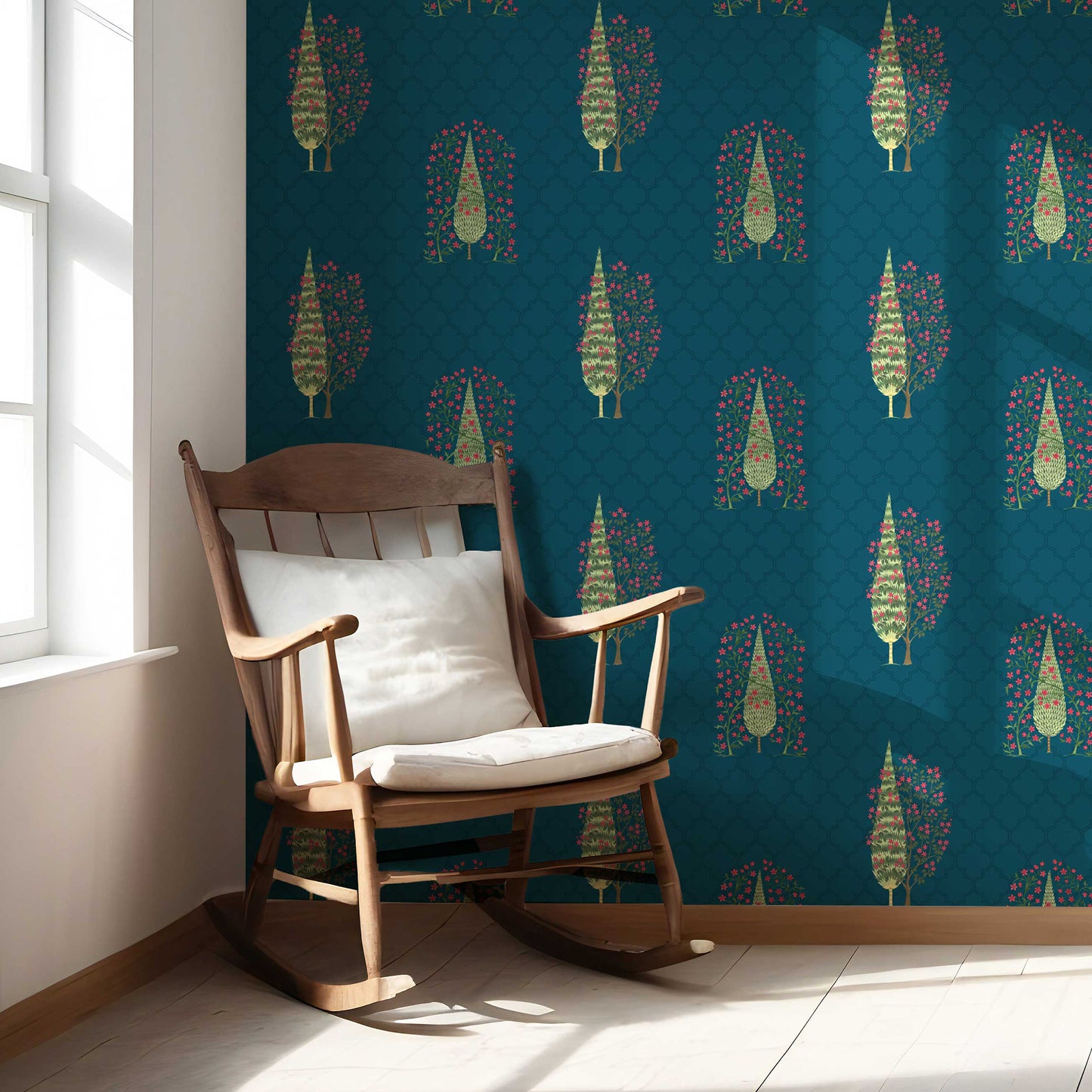 Khusro Bagh Wallpaper - Peacock Teal