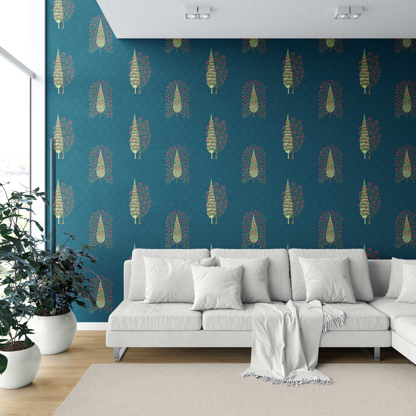 Khusro Bagh Wallpaper - Peacock Teal