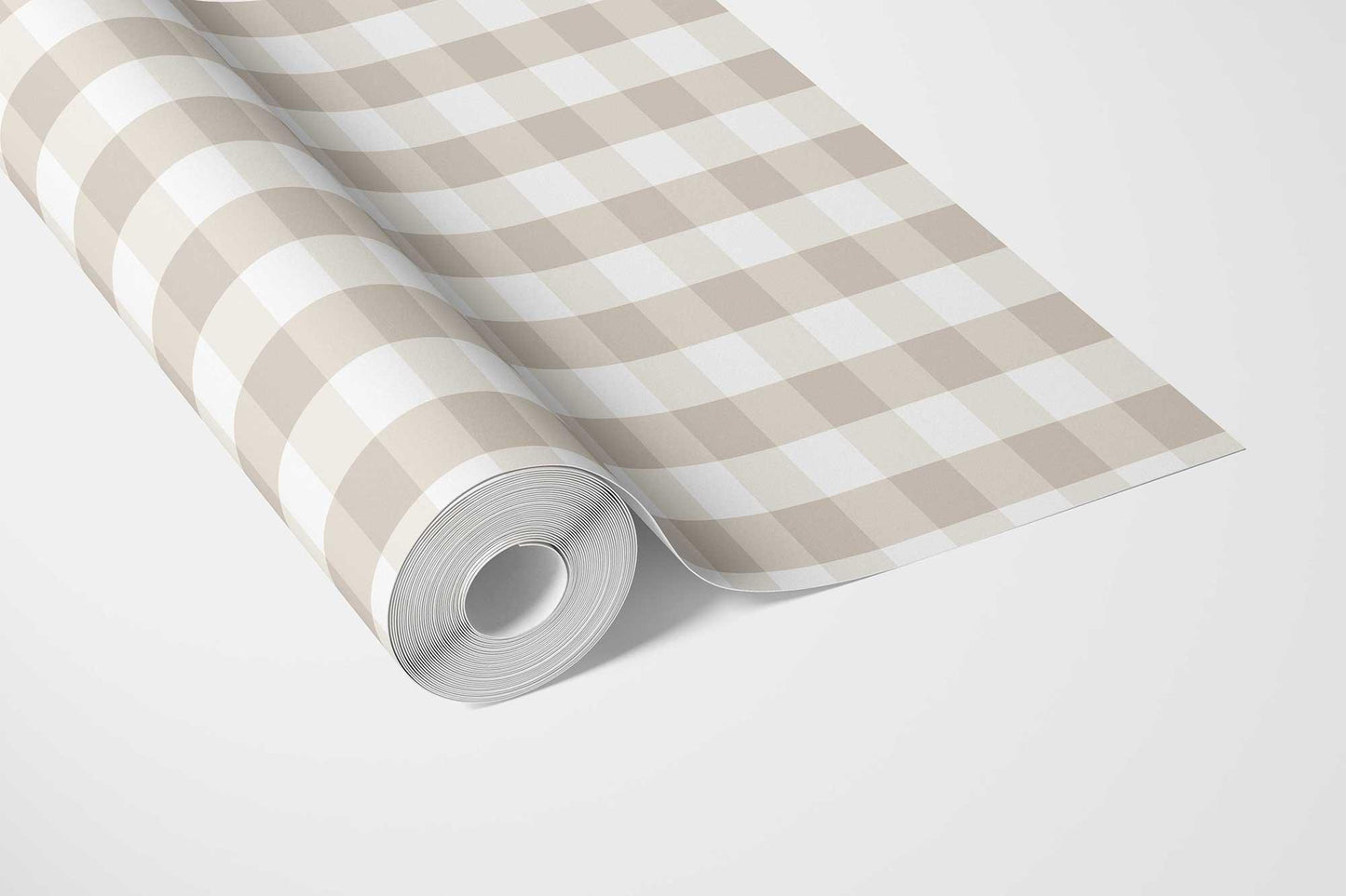 The Gingham Edit Wallpaper - Light Beige