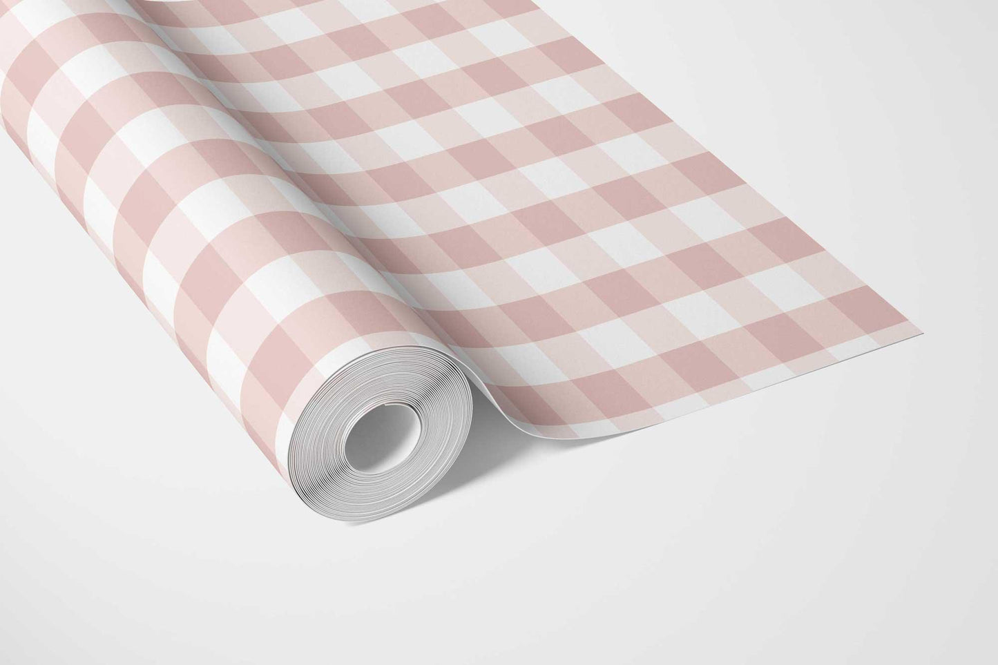 The Gingham Edit Wallpaper - Dusty Rose