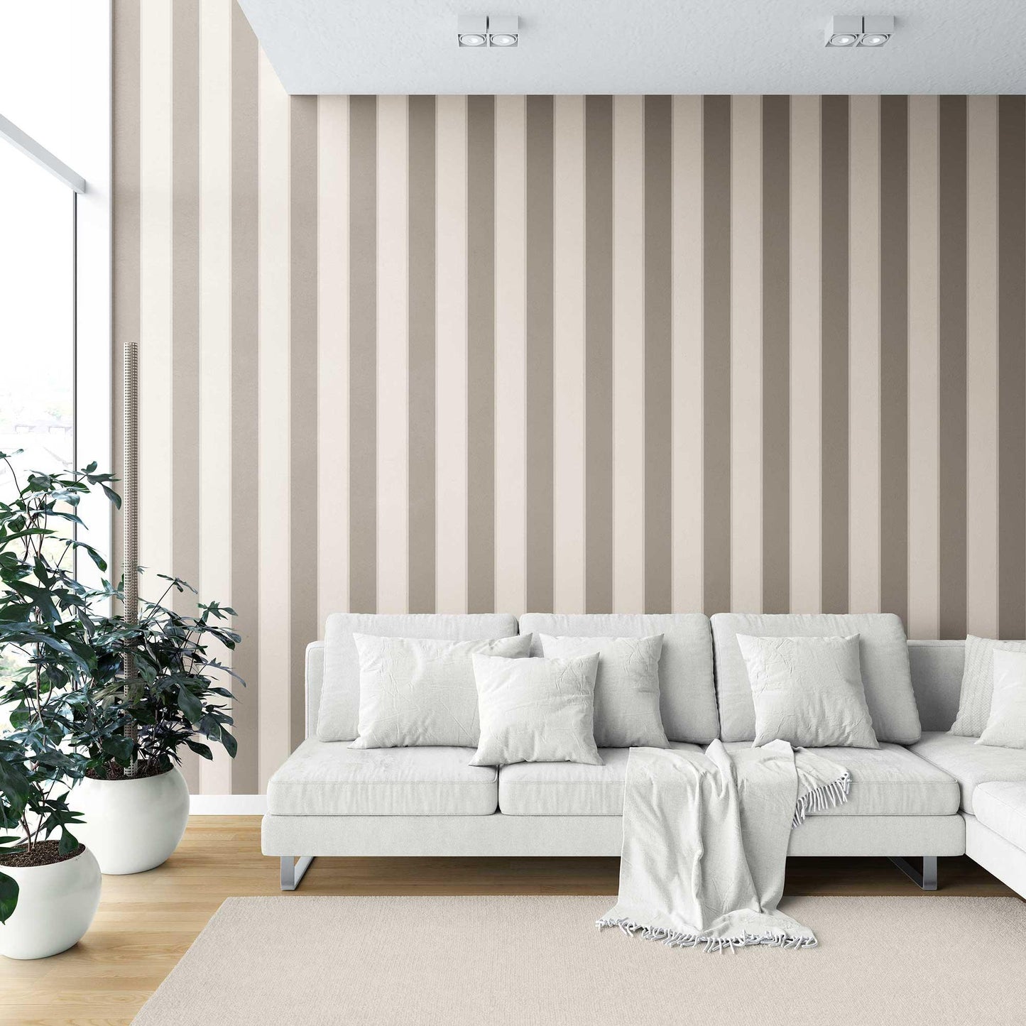 Still Lines Wallpaper - Mocha Mist