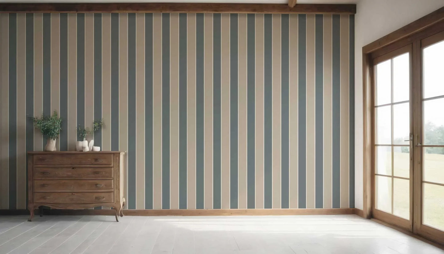 Still Lines Wallpaper - Stone Blue