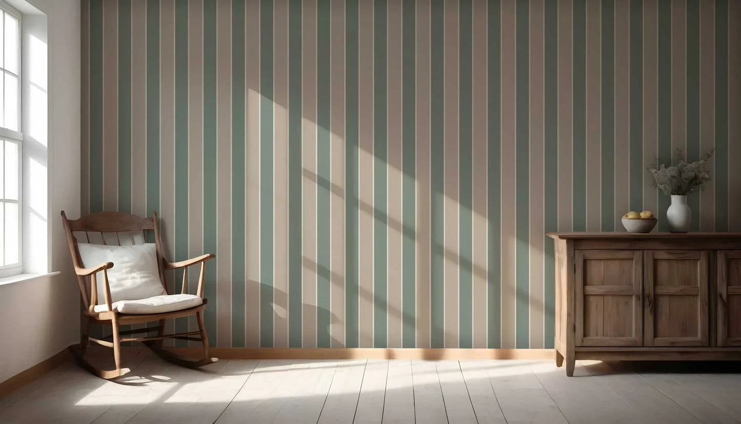 Still Lines Wallpaper - Eucalyptus Haze