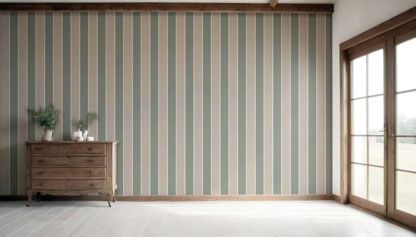 Still Lines Wallpaper - Eucalyptus Haze
