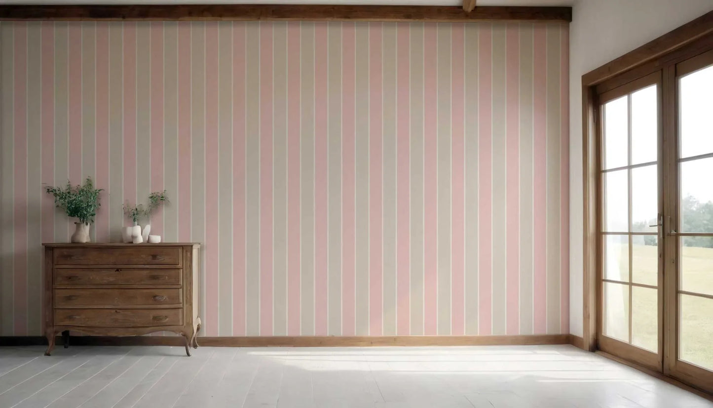 Still Lines Wallpaper - Rose Dust