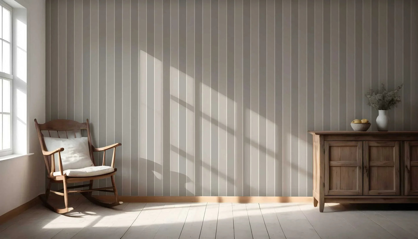Still Lines Wallpaper - Mink Grey
