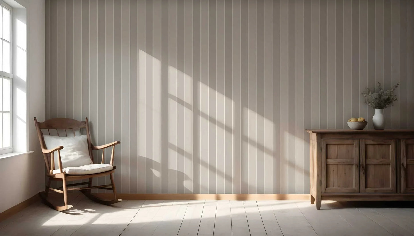 Still Lines Wallpaper - Greige Whisper